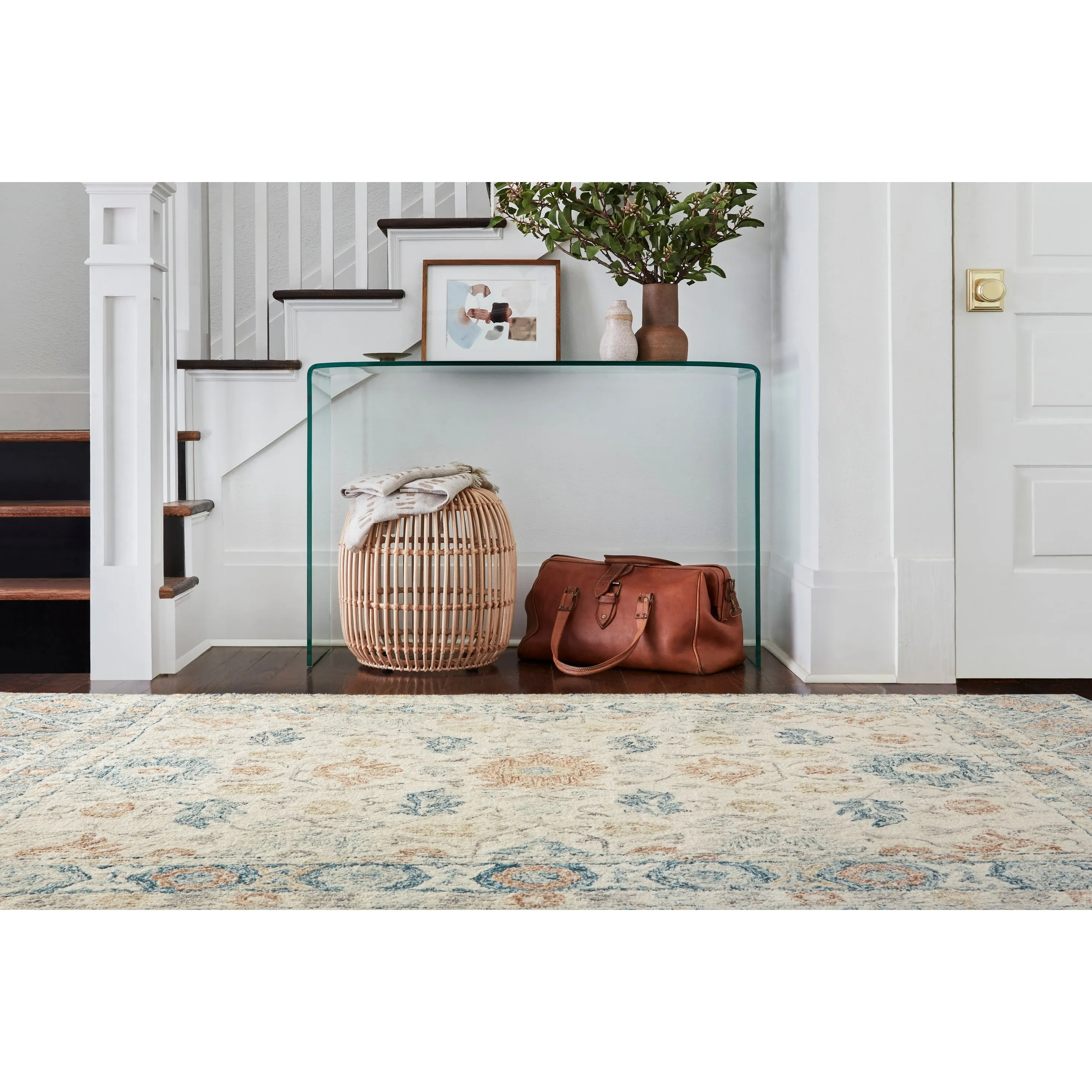 Alexander Home Annabelle Botanical Bloom Hand-Hooked Wool Rug