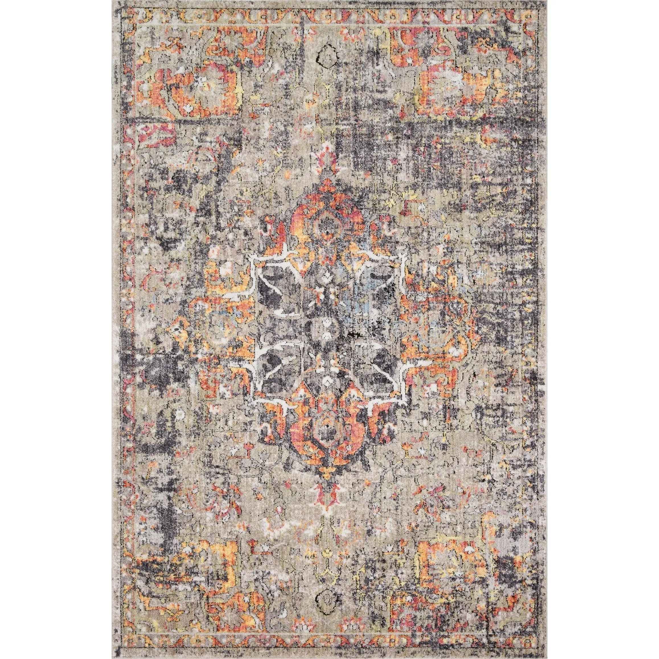 Alexander Home Athens Boho Abstract Distressed Sunset Area Rug