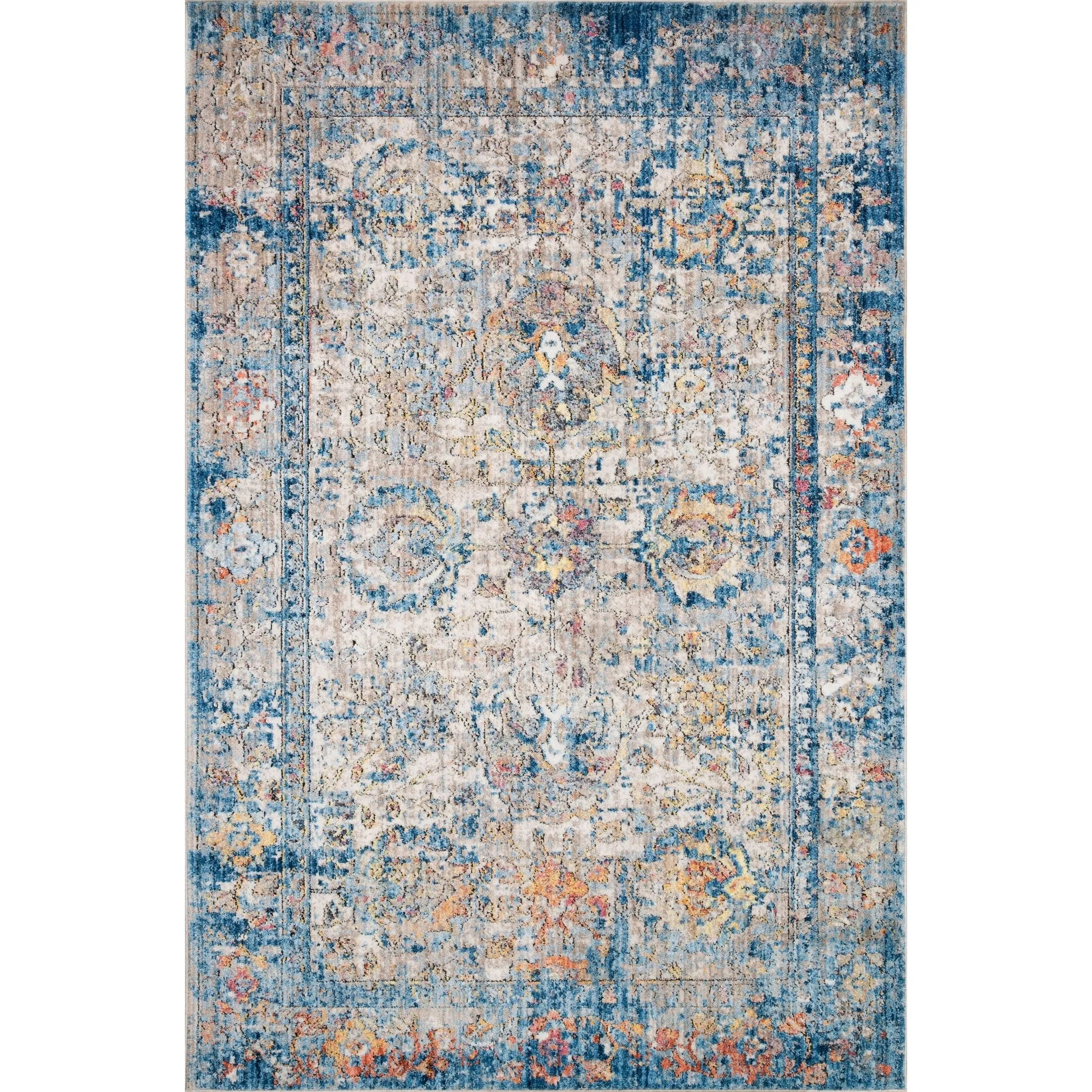Alexander Home Athens Boho Abstract Ocean Distressed Area Rug