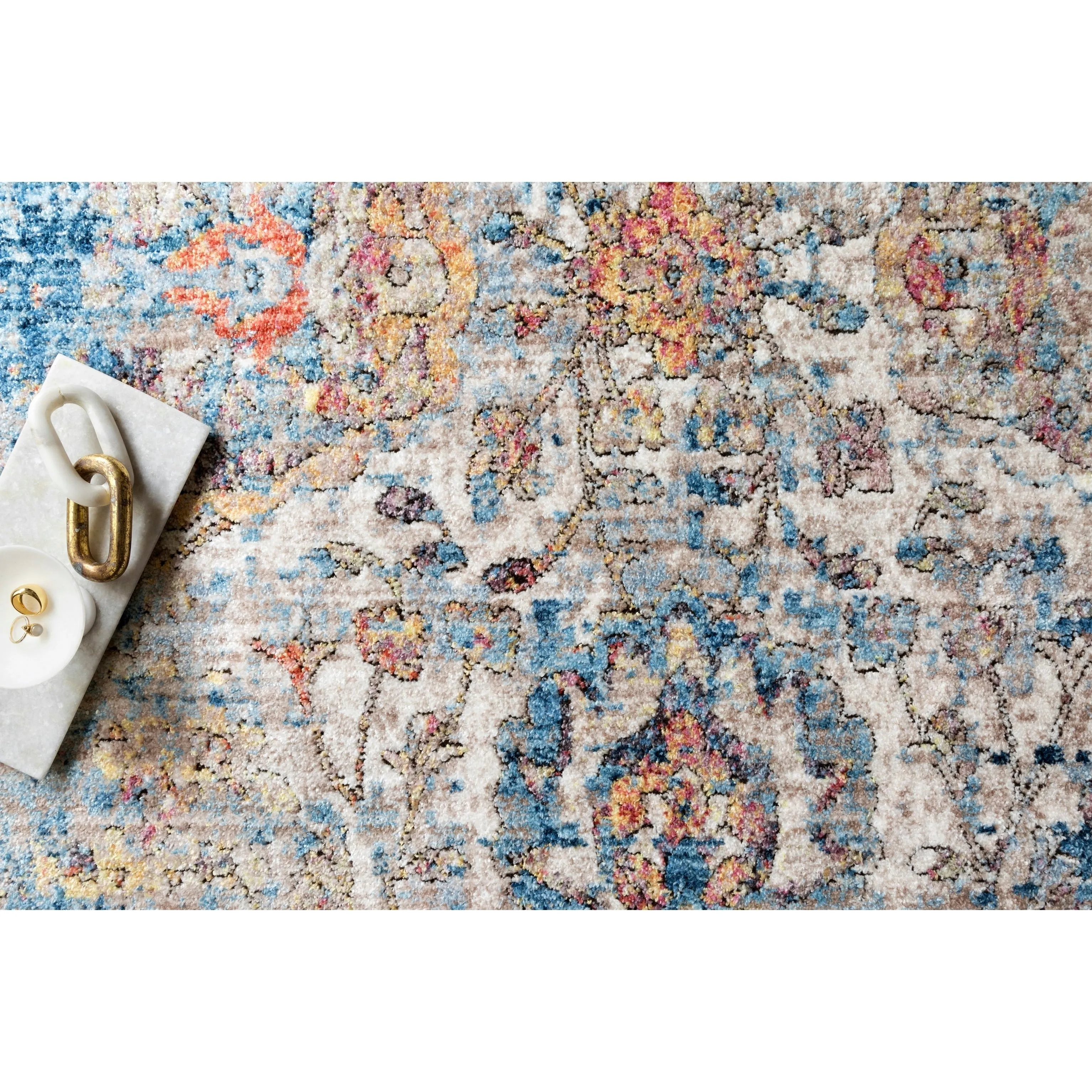 Alexander Home Athens Boho Abstract Ocean Distressed Area Rug
