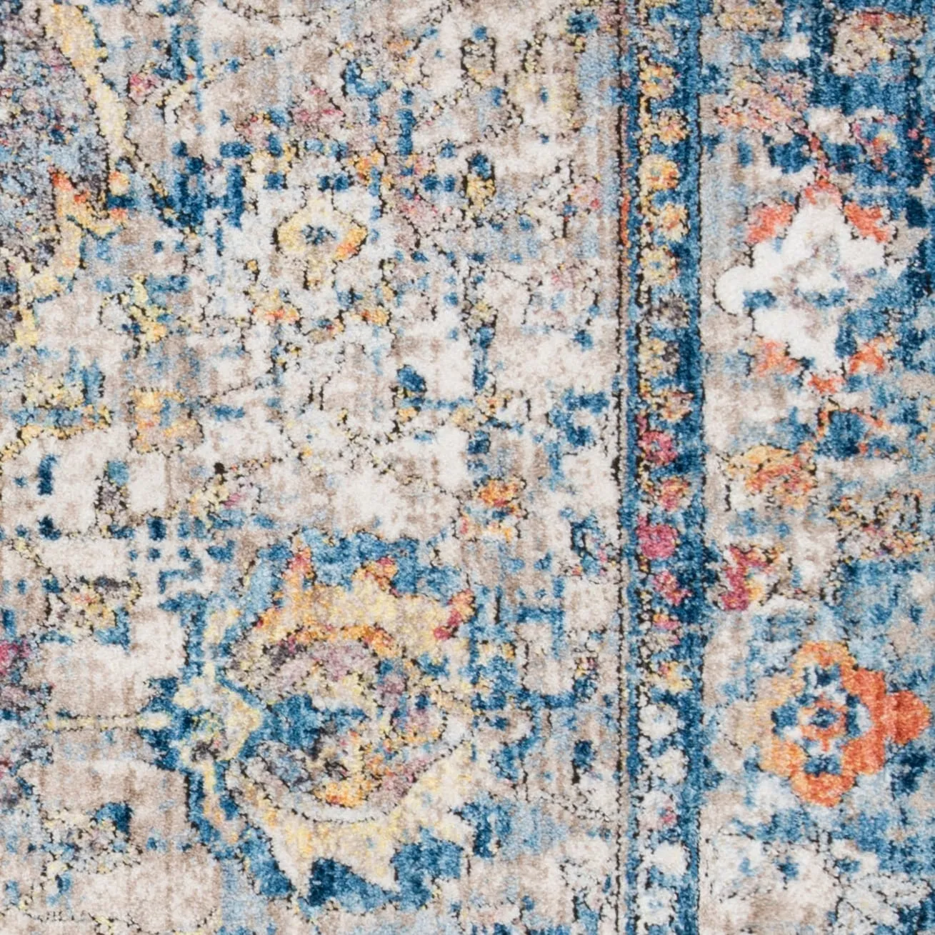 Alexander Home Athens Boho Abstract Ocean Distressed Area Rug
