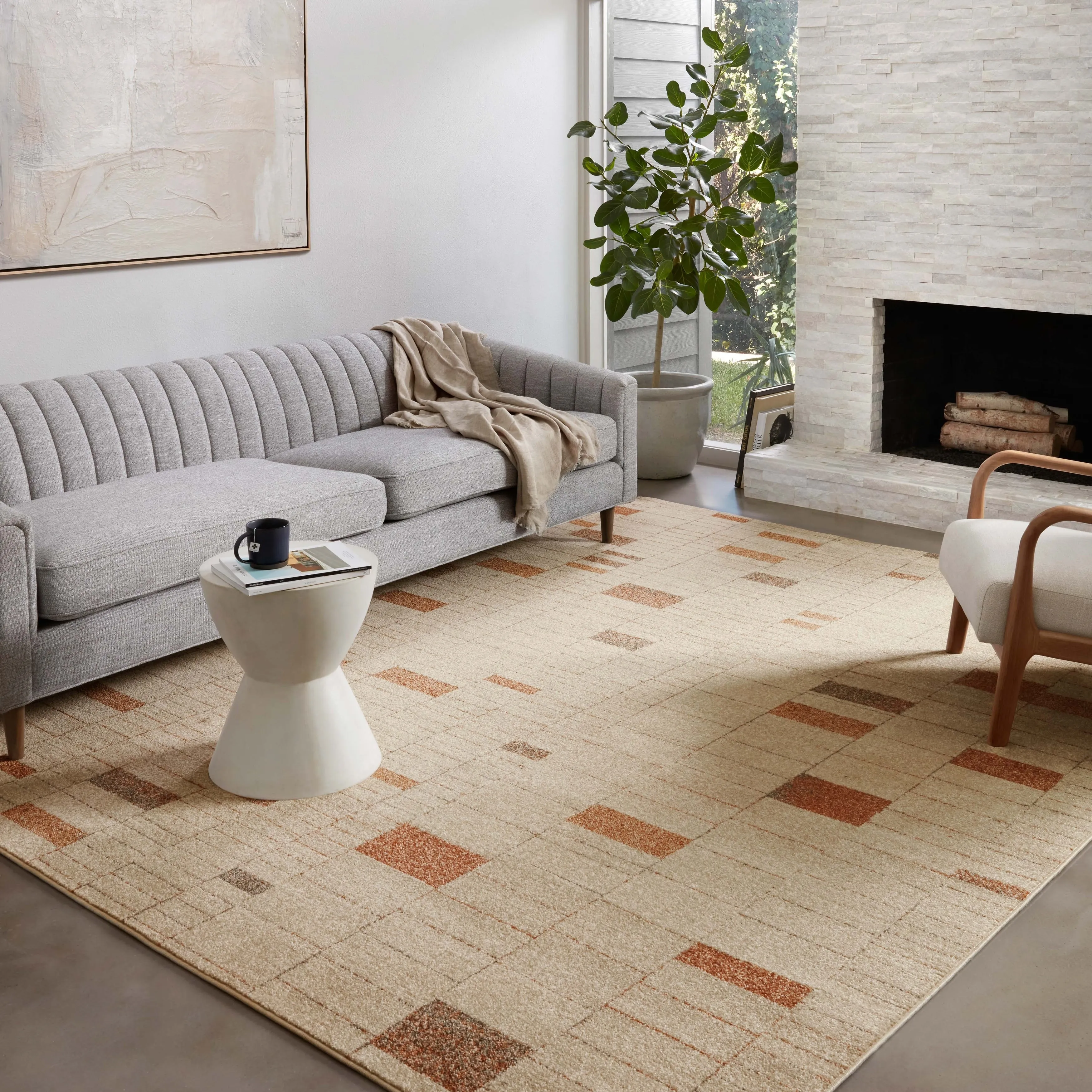 Alexander Home Bradford Mid Century Modern Area Rug