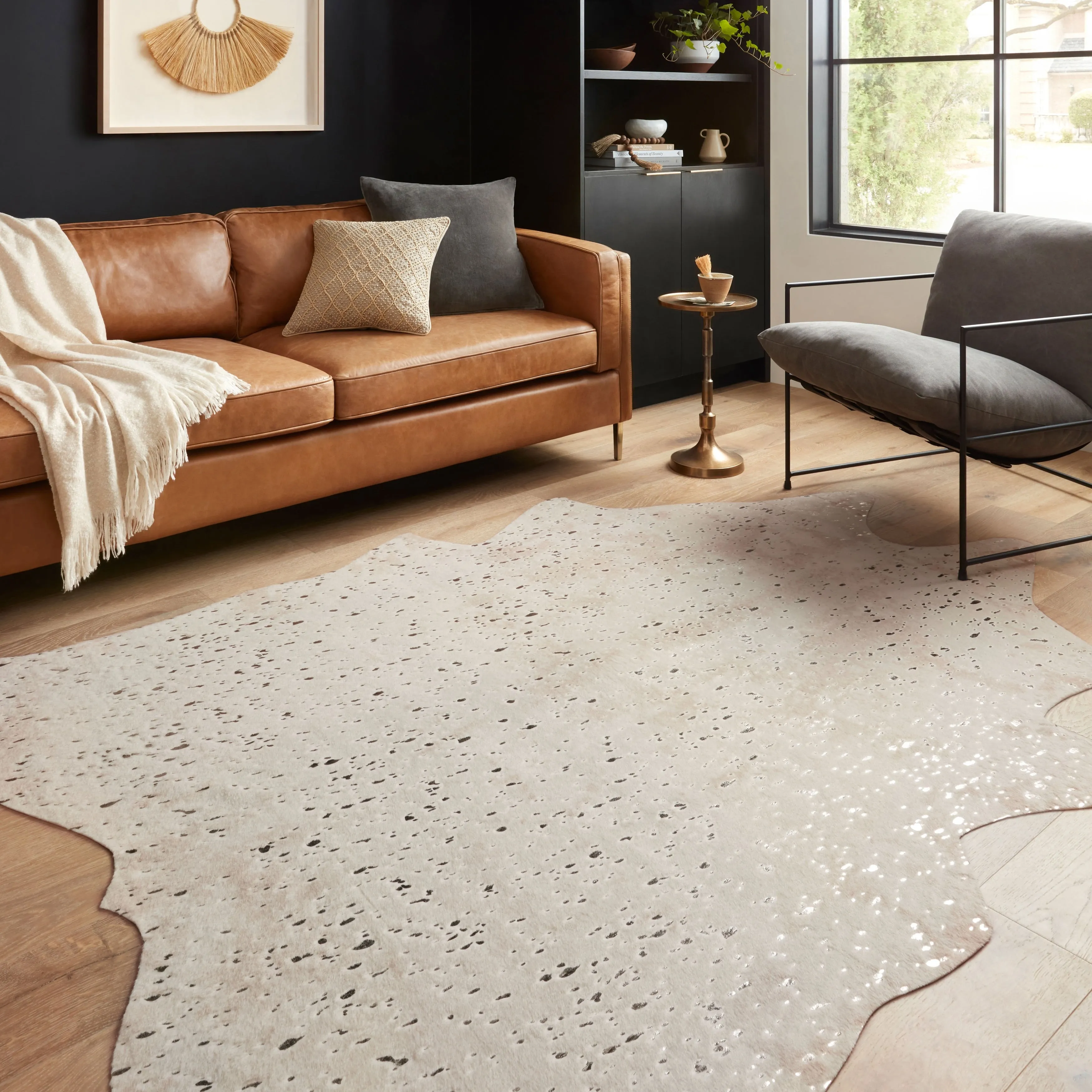 Alexander Home Clayton Faux Cowhide Area Rug
