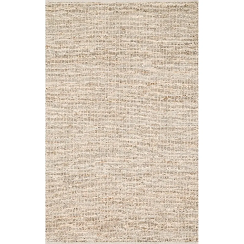 Alexander Home Farmhouse Jute and Leather Handwoven Area Rug