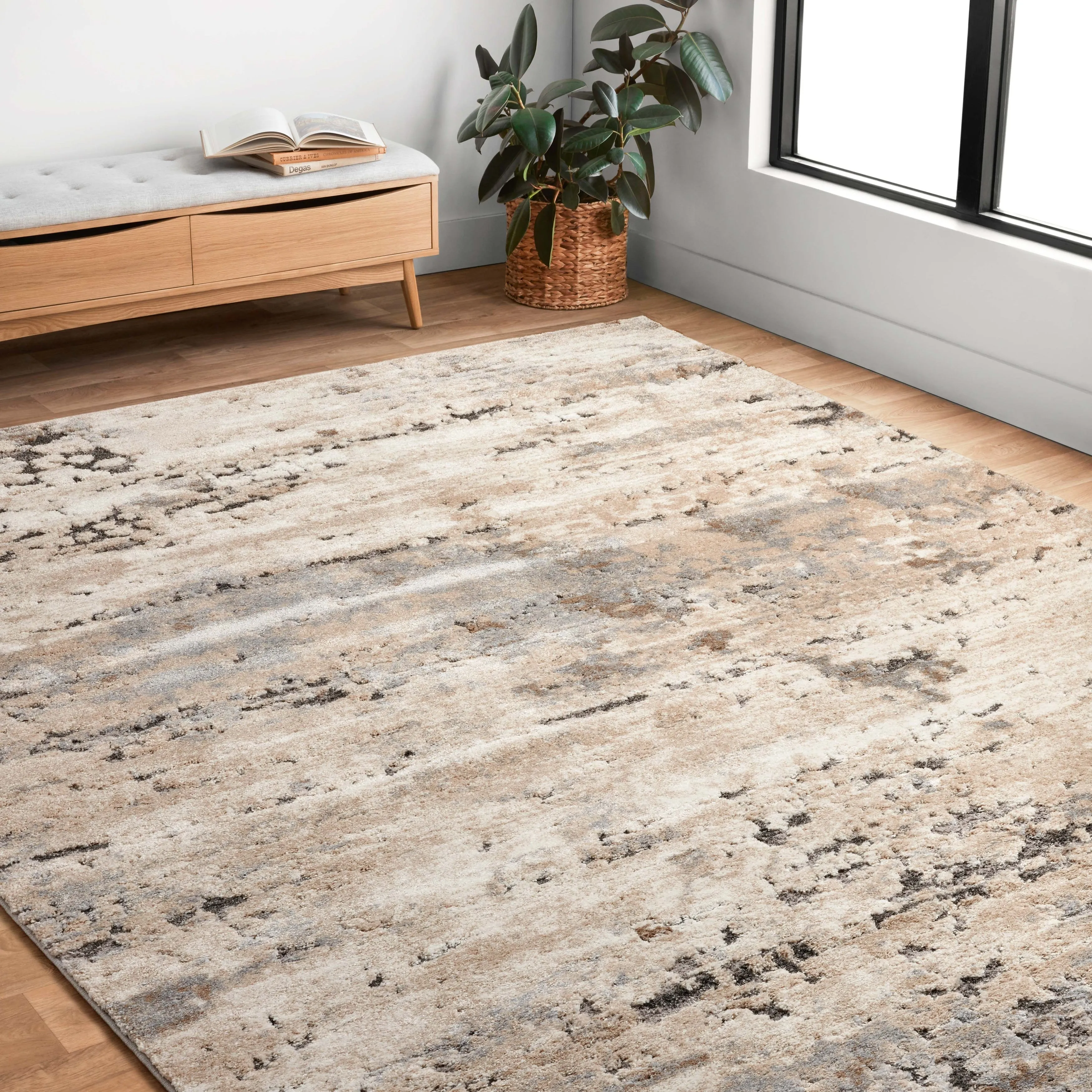 Alexander Home Giovanni Modern Marble Area Rug