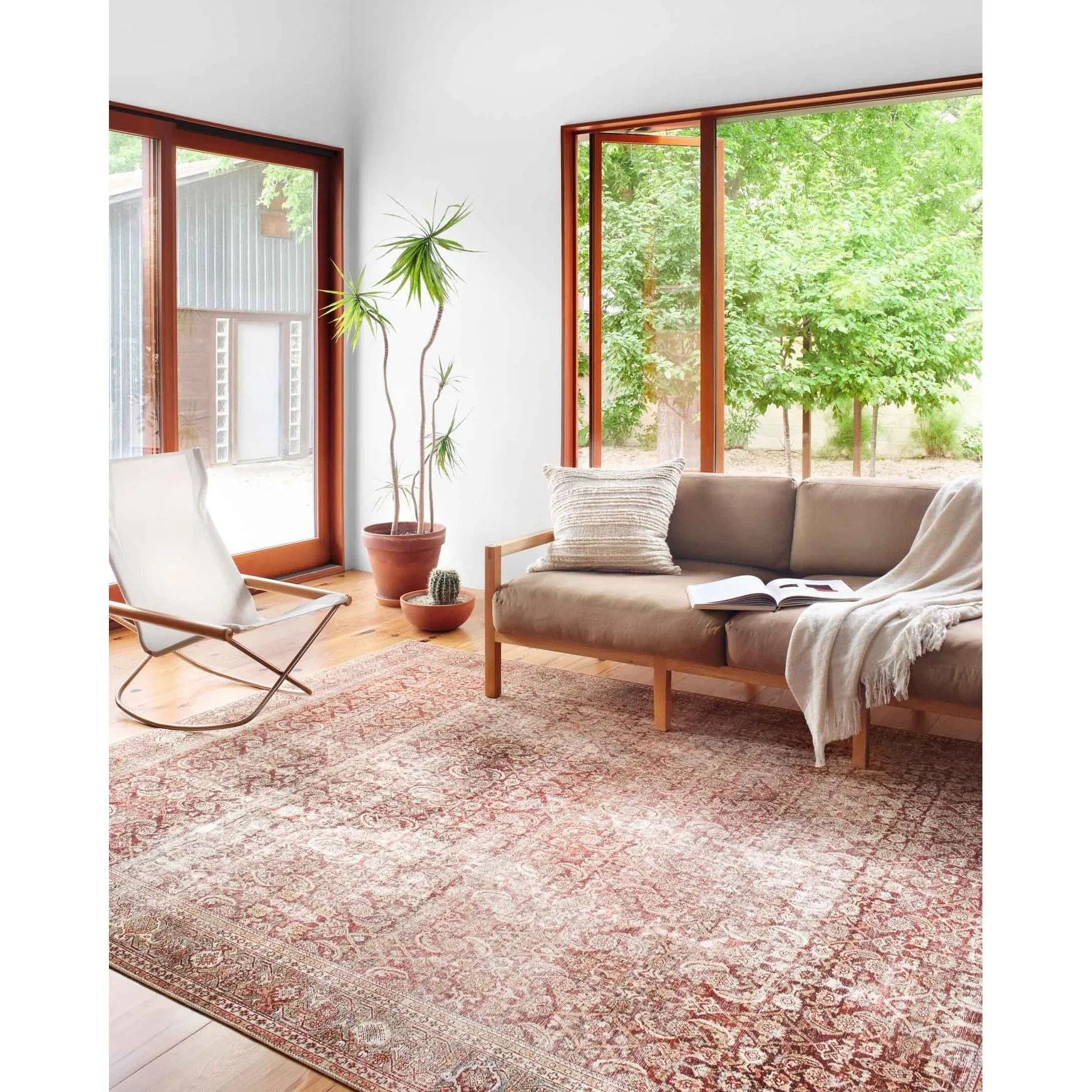Alexander Home Isabelle Boho Vintage Distressed Printed Area Rug