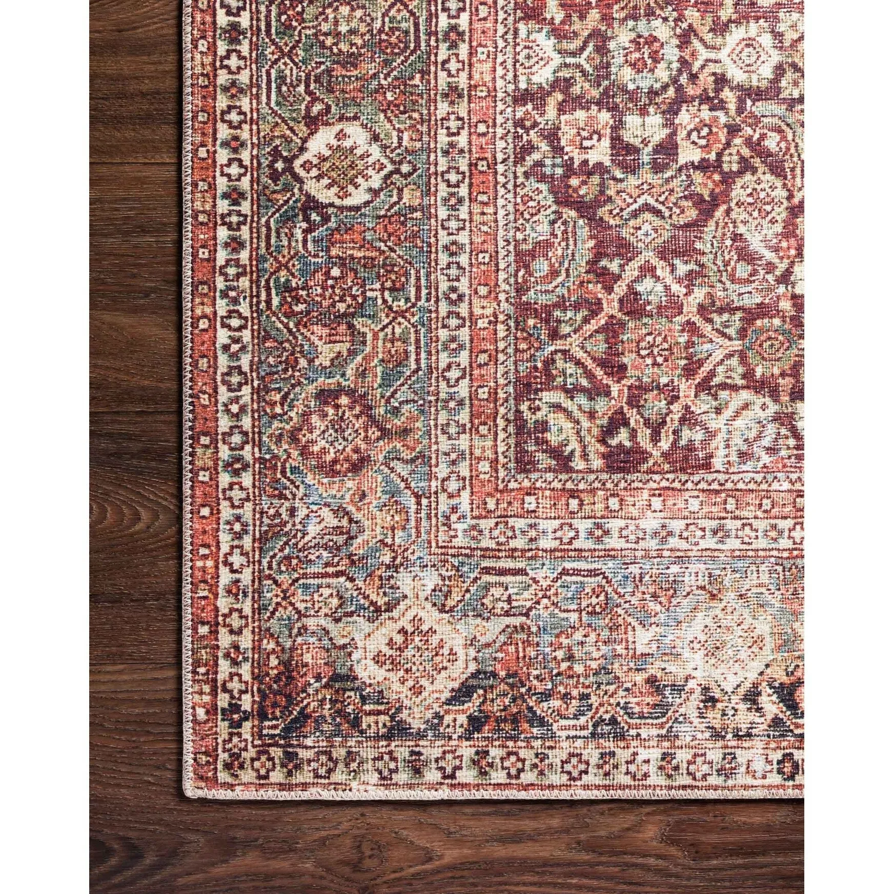 Alexander Home Isabelle Boho Vintage Distressed Printed Area Rug