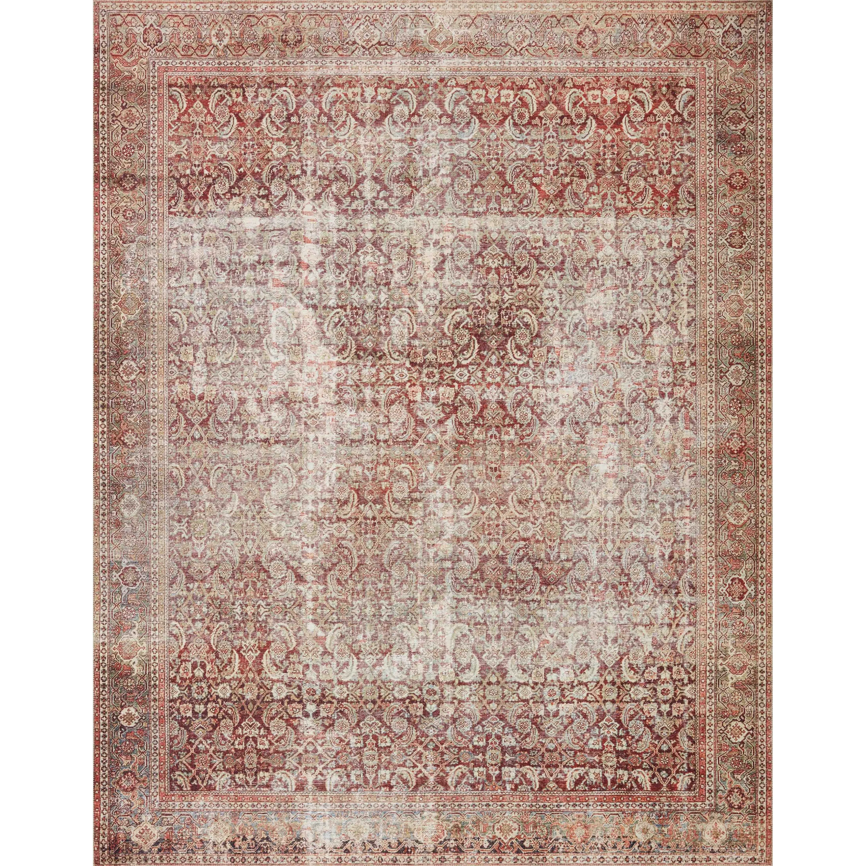Alexander Home Isabelle Boho Vintage Distressed Printed Area Rug