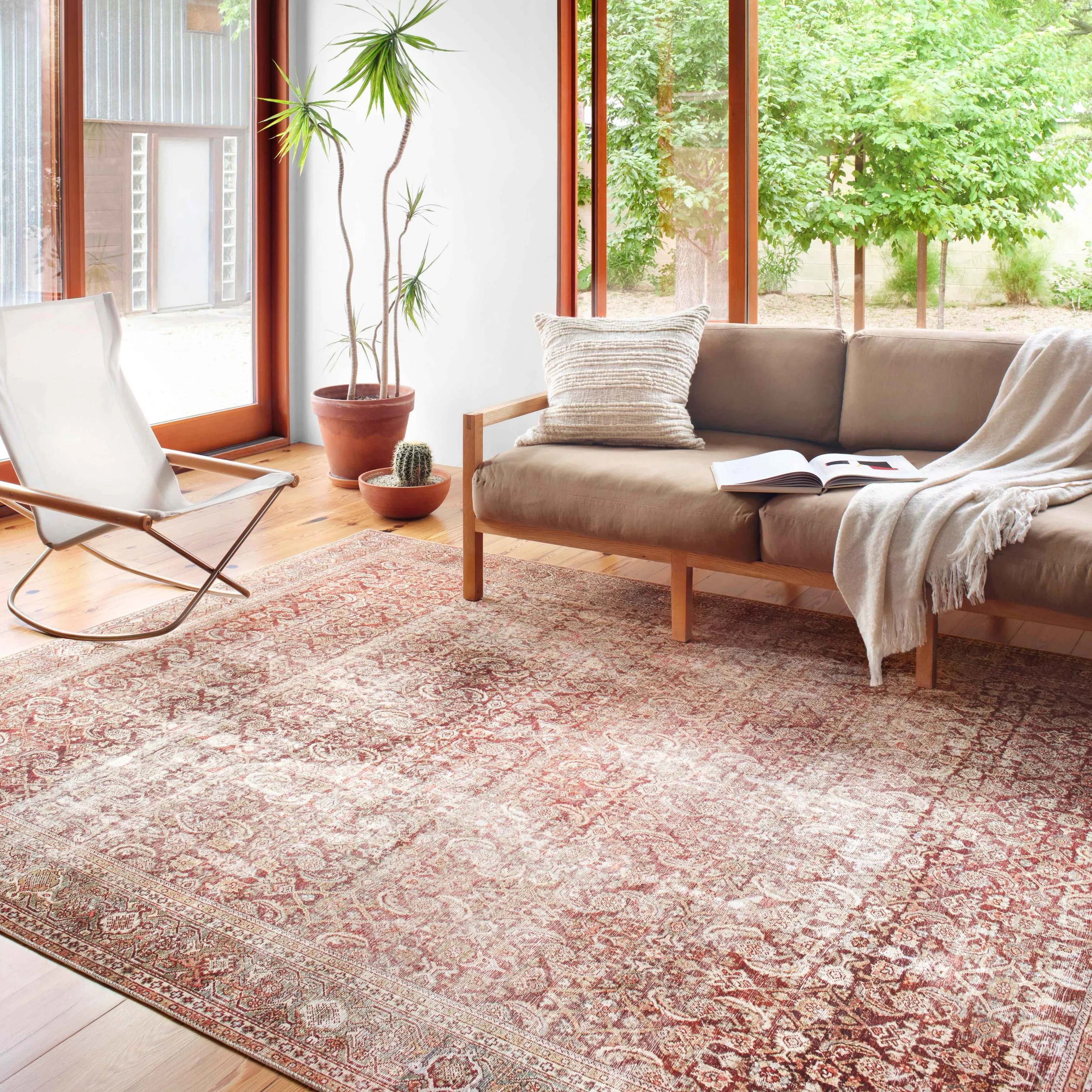 Alexander Home Isabelle Boho Vintage Distressed Printed Area Rug