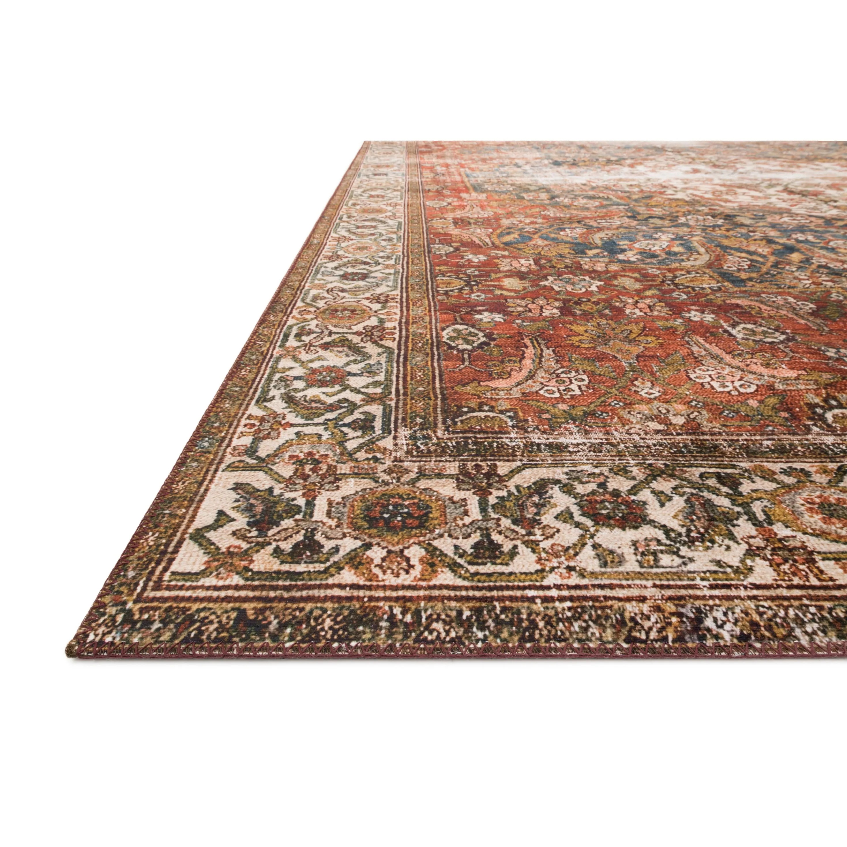 Alexander Home Isabelle Traditional Vintage Border Printed Area Rug