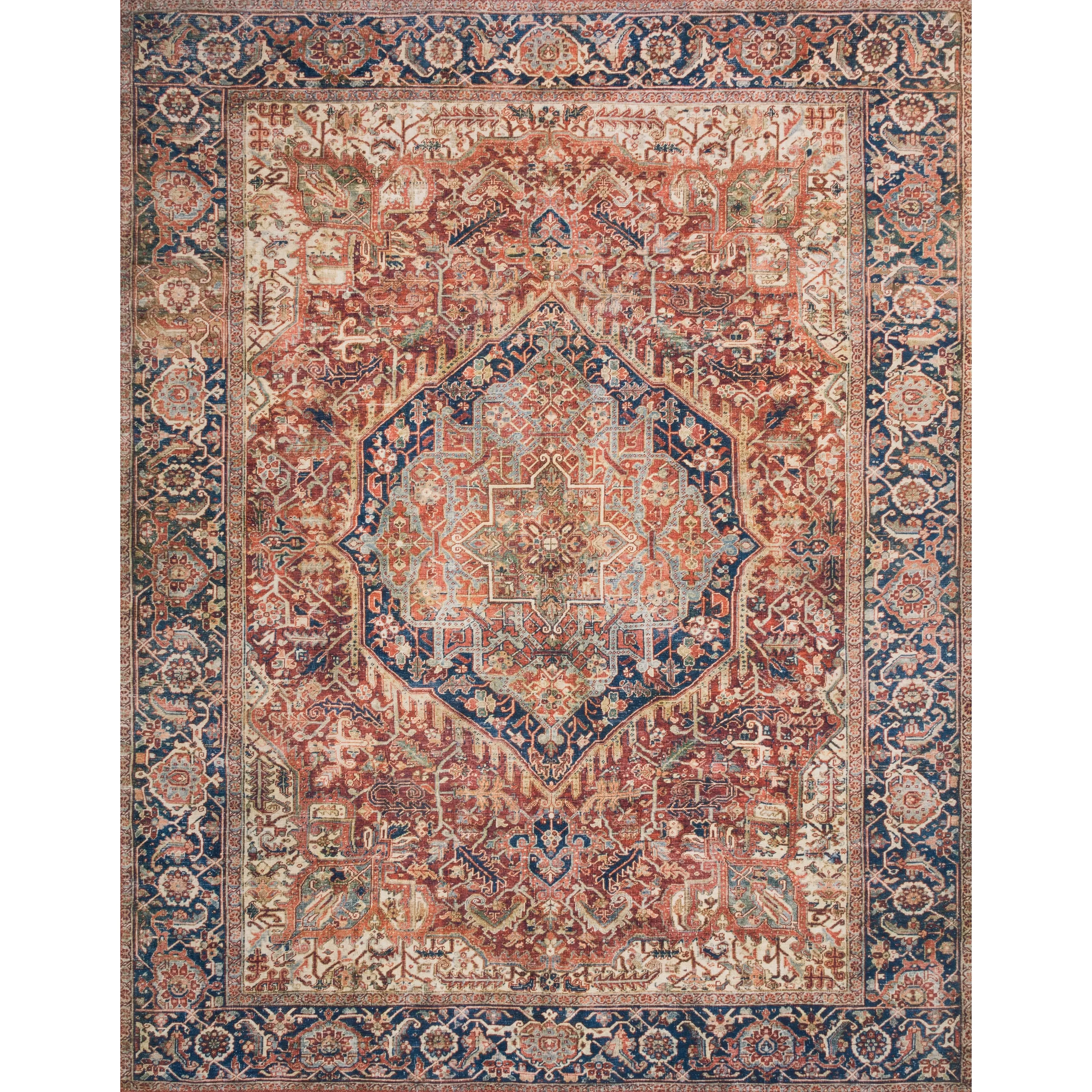 Alexander Home Isabelle Traditional Vintage Border Printed Area Rug