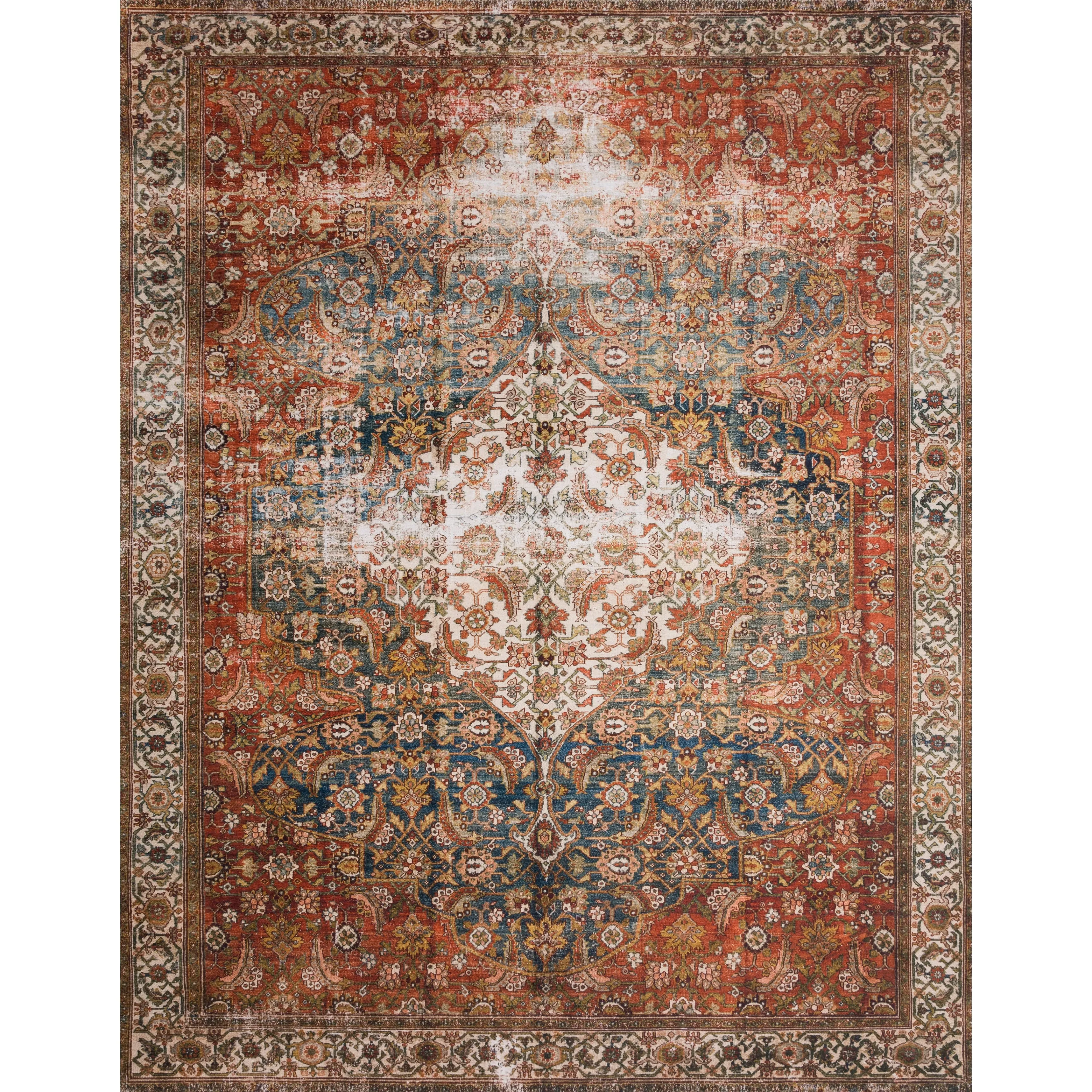 Alexander Home Isabelle Traditional Vintage Border Printed Area Rug