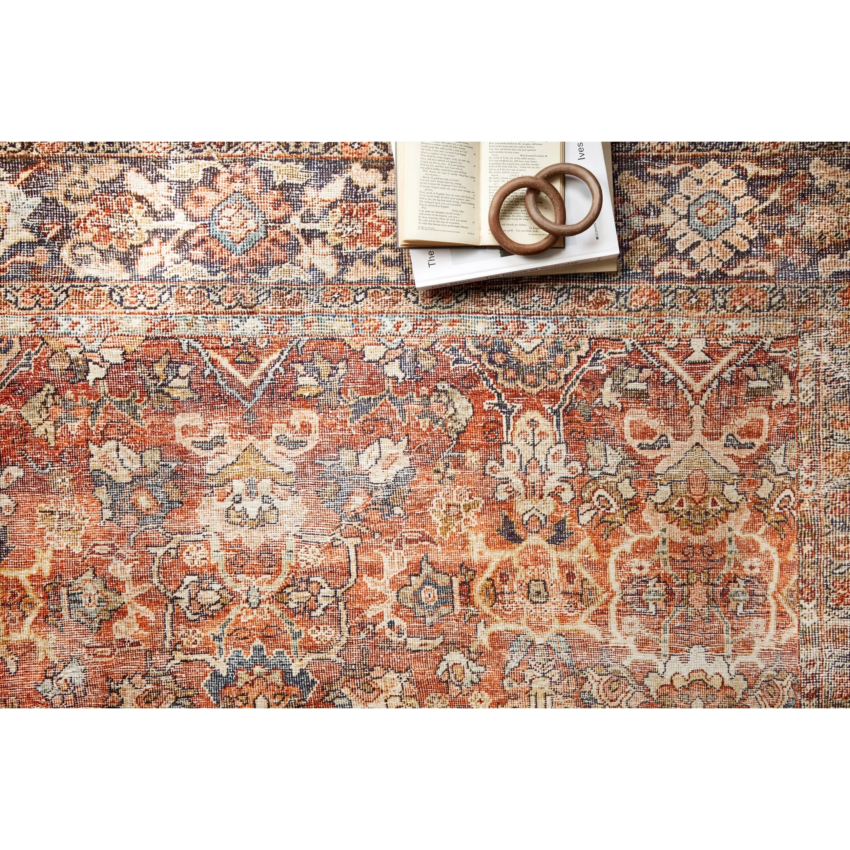 Alexander Home Isabelle Vintage Border Printed Area Rug