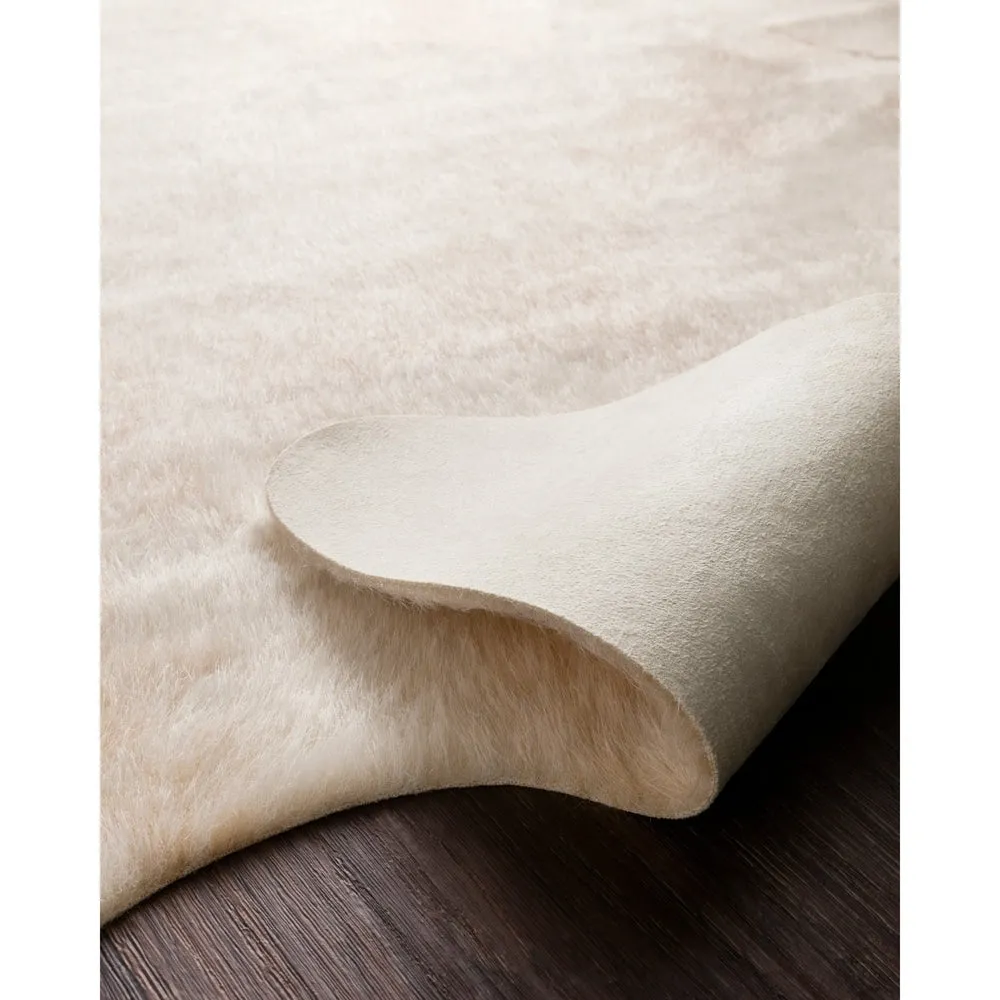 Alexander Home Ivory Faux Cowhide Area Rug