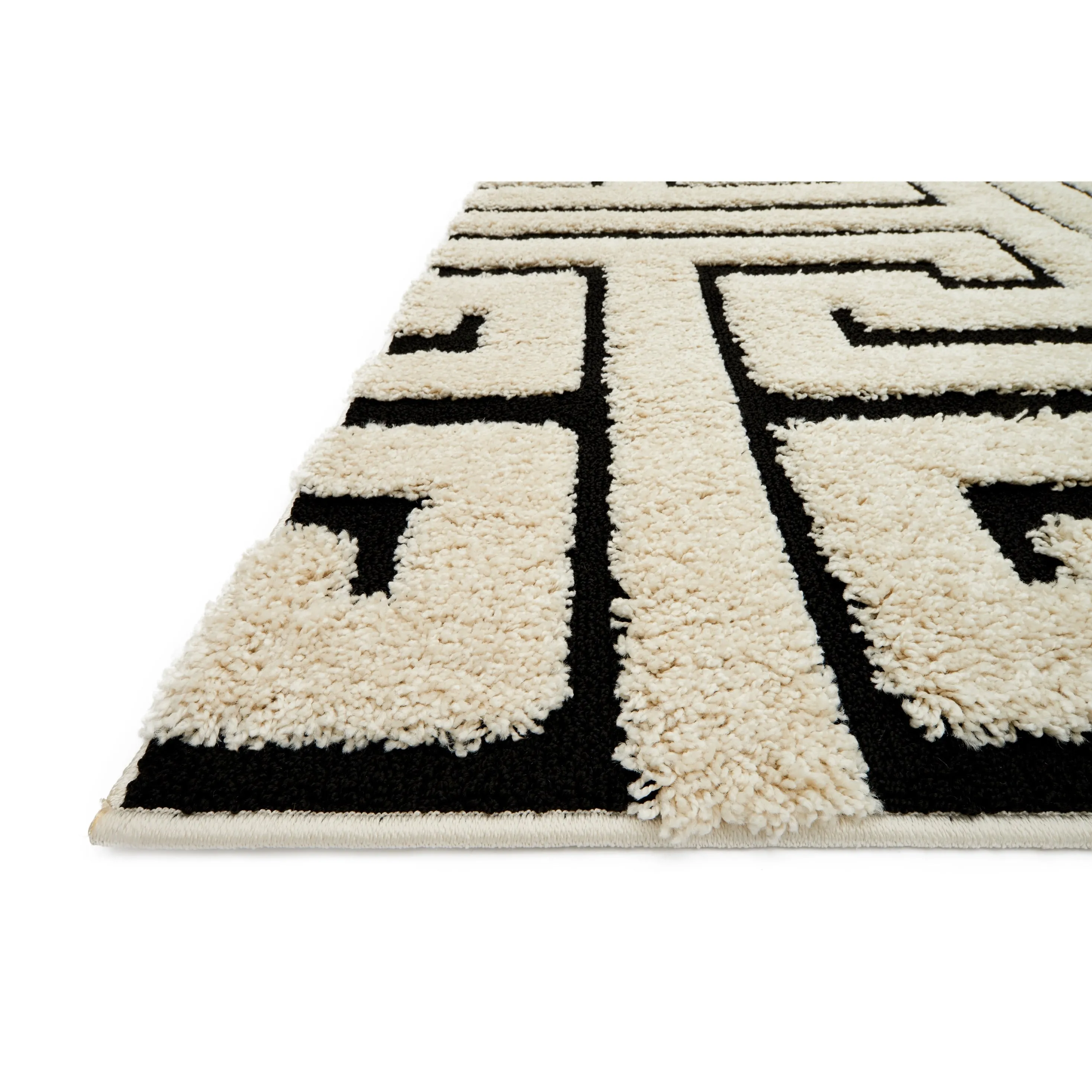 Alexander Home Julian Modern Greek-Key Shag Area Rug