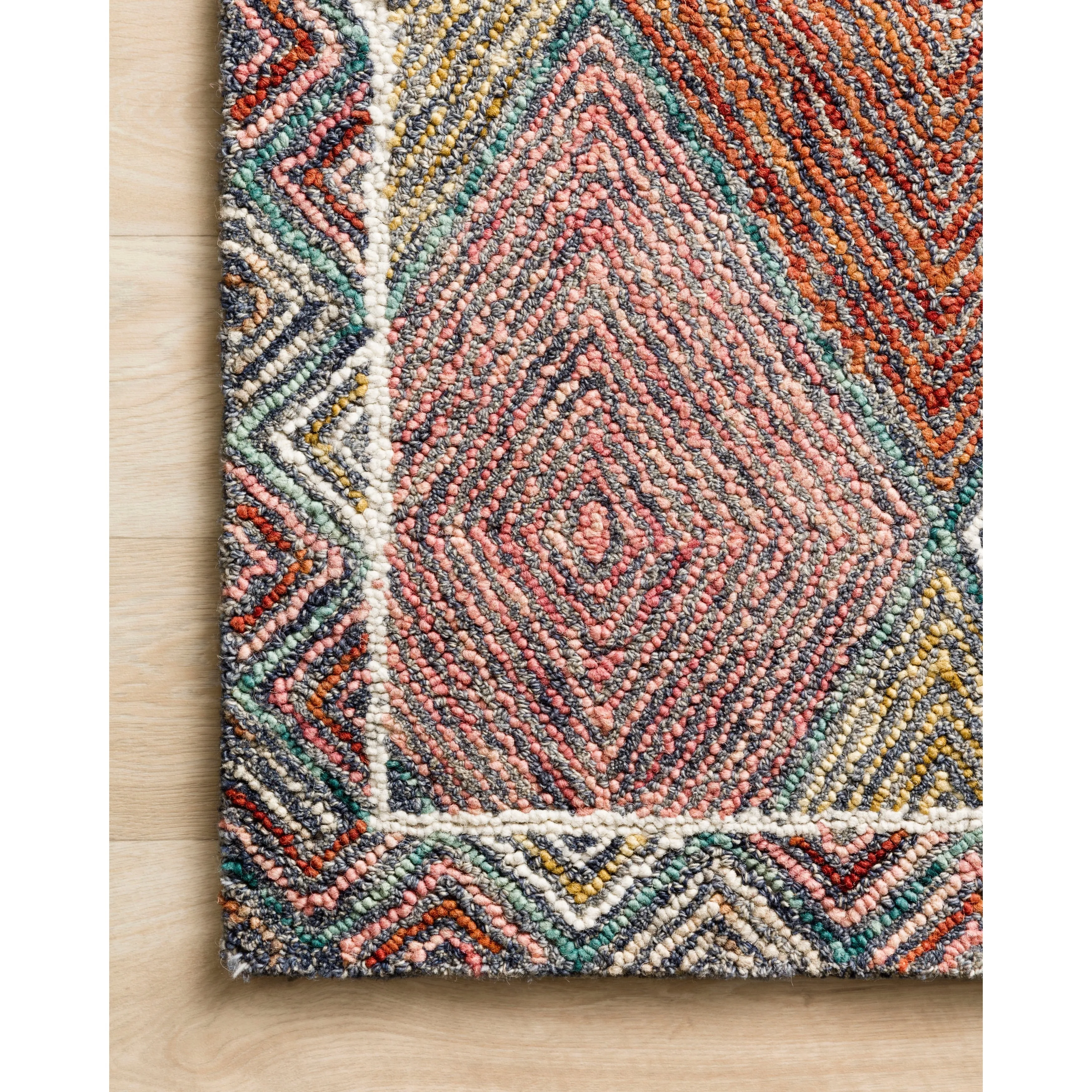 Alexander Home Kaleidoscope Diamond Hand-Hooked Wool Rug