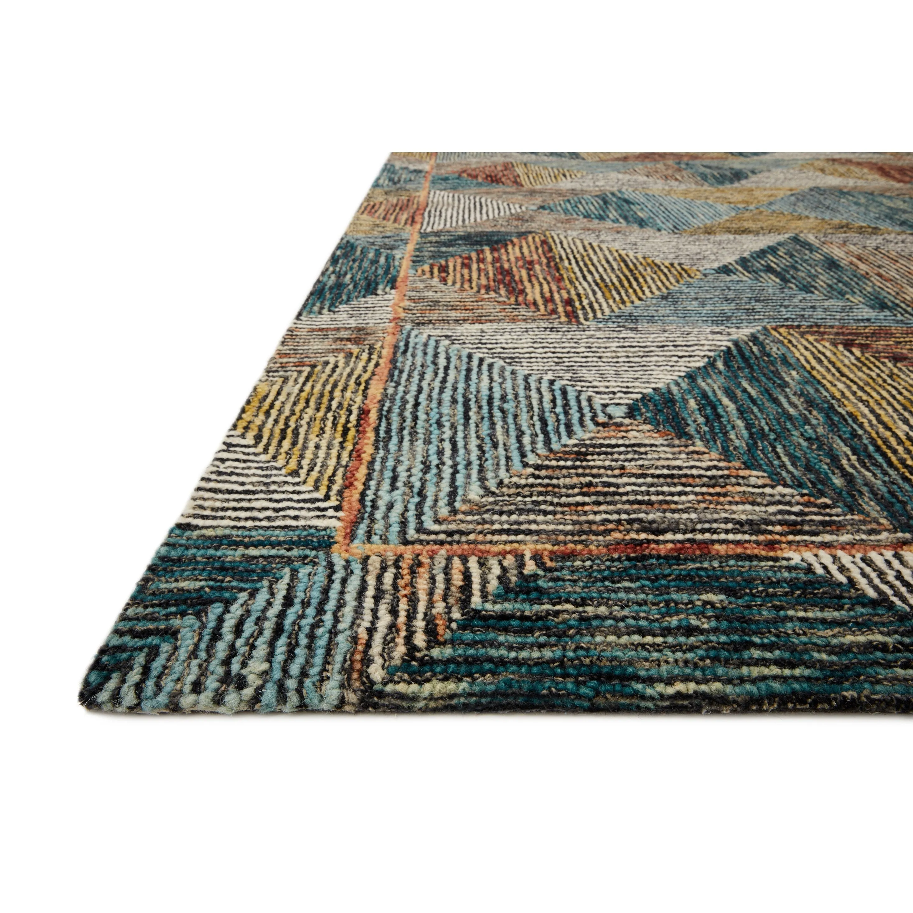 Alexander Home Kaleidoscope Geometric Hand-Hooked Wool Rug