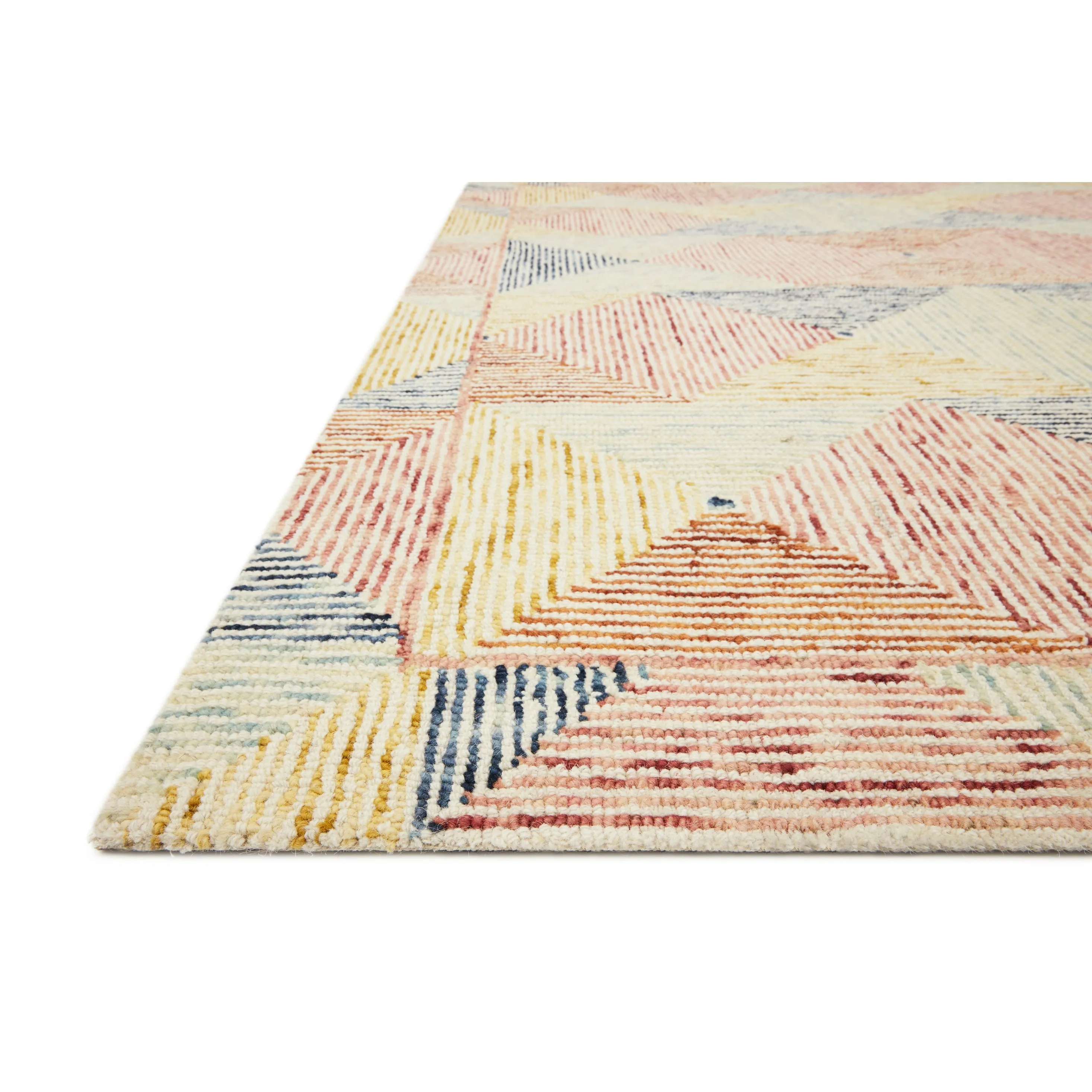 Alexander Home Kaleidoscope Geometric Hand-Hooked Wool Rug