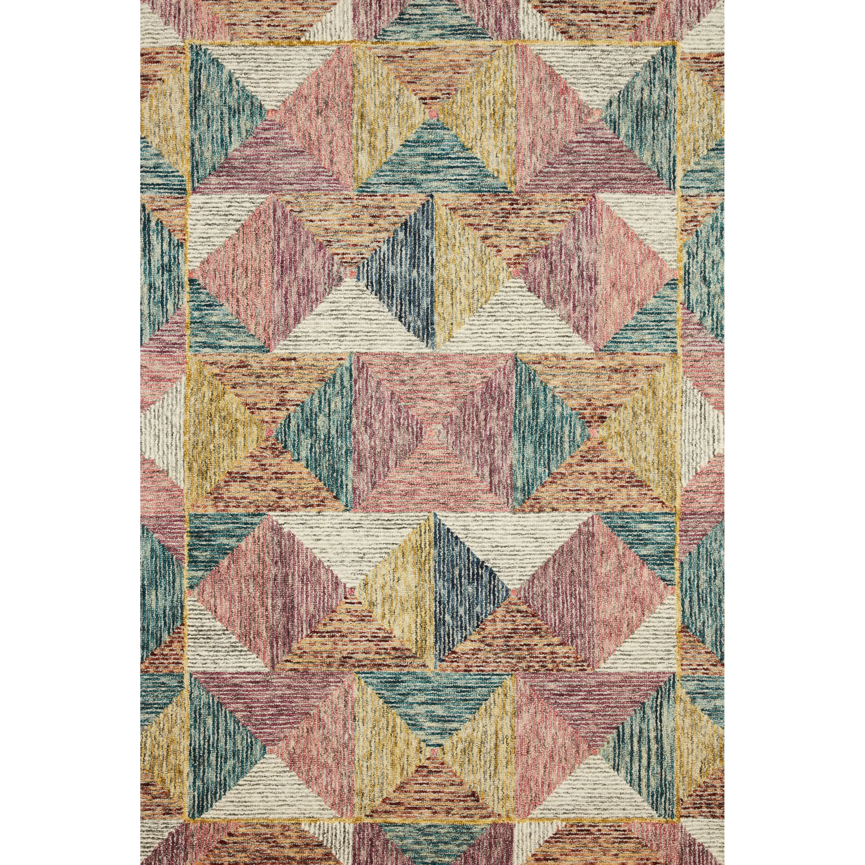 Alexander Home Kaleidoscope Geometric Hand-Hooked Wool Rug