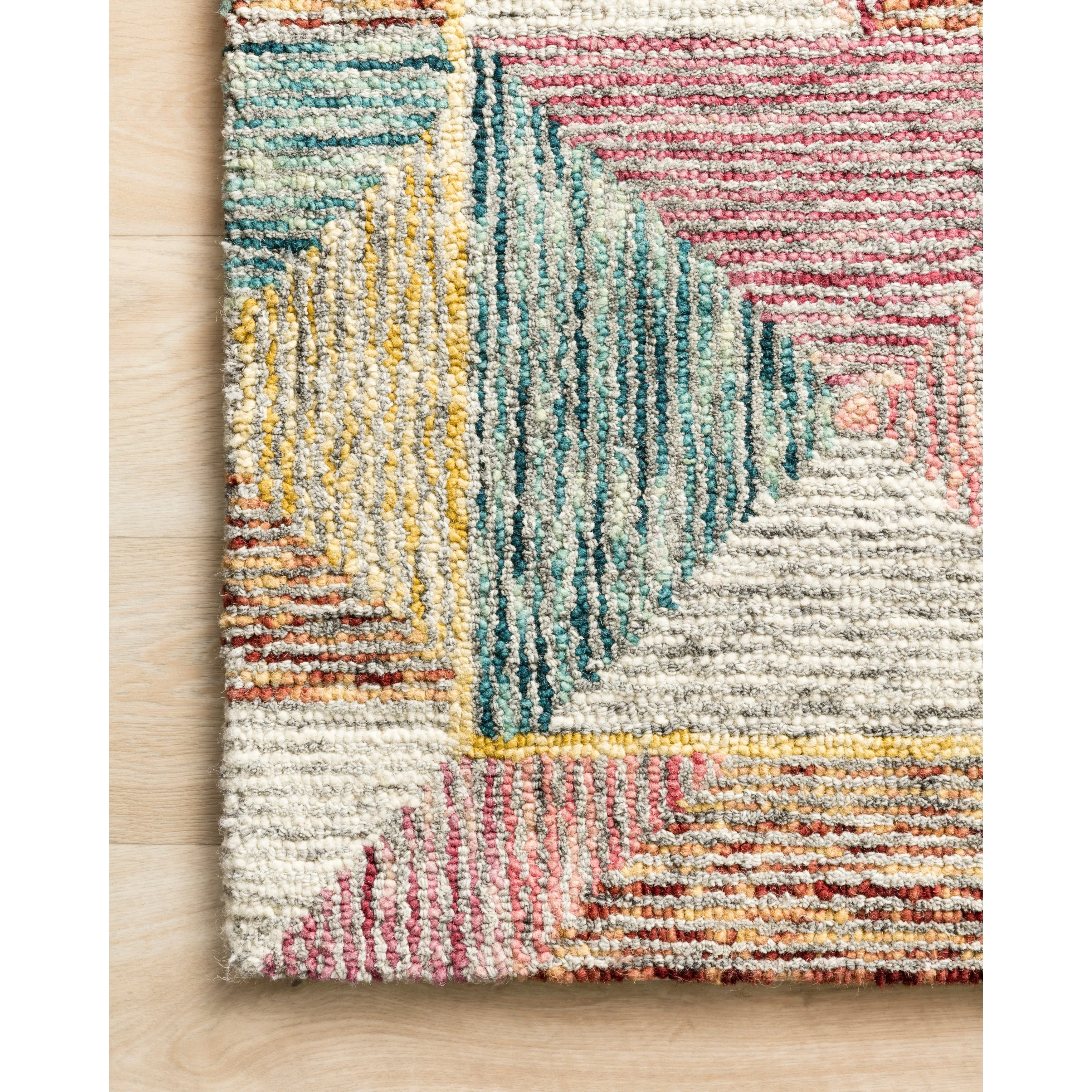 Alexander Home Kaleidoscope Geometric Hand-Hooked Wool Rug