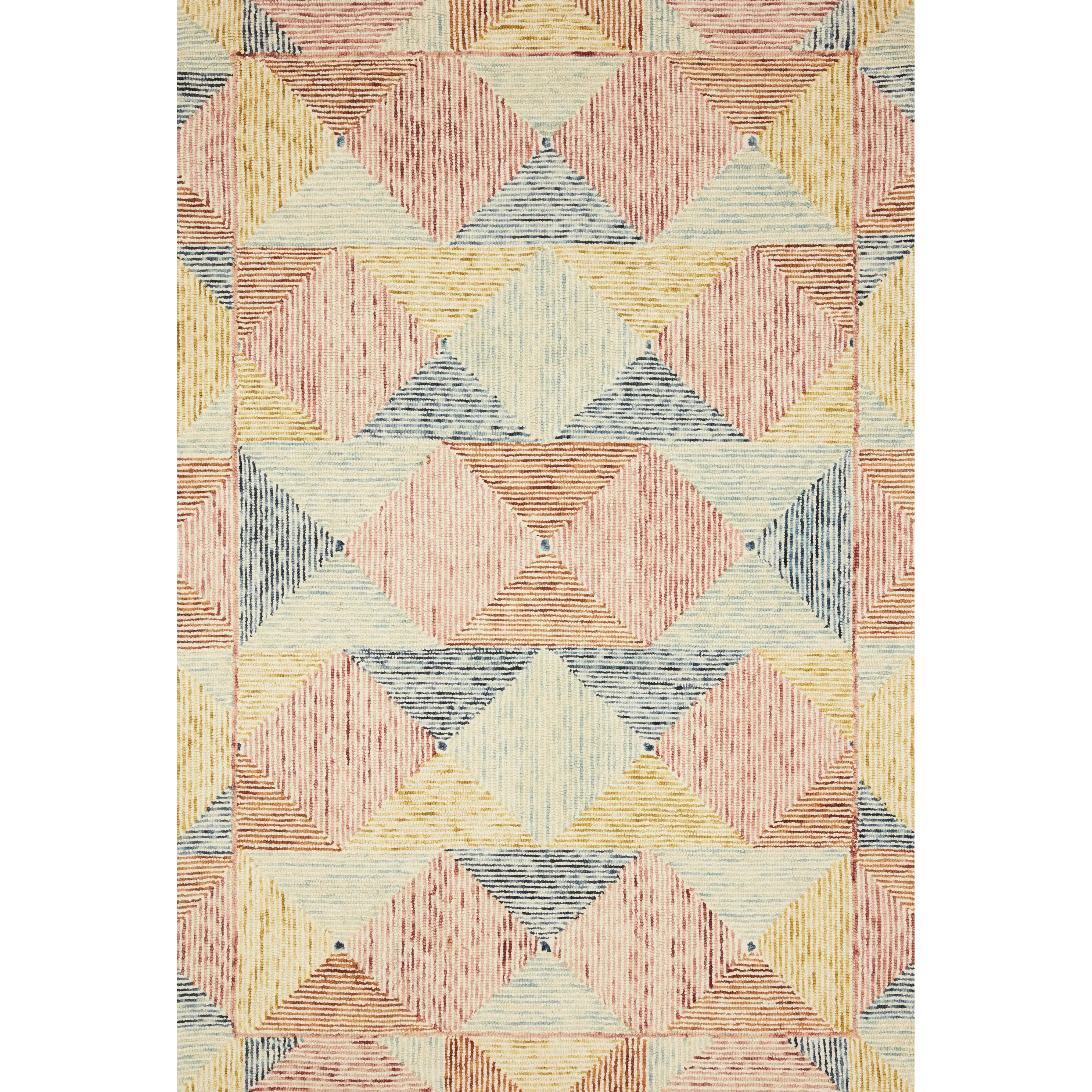 Alexander Home Kaleidoscope Geometric Hand-Hooked Wool Rug