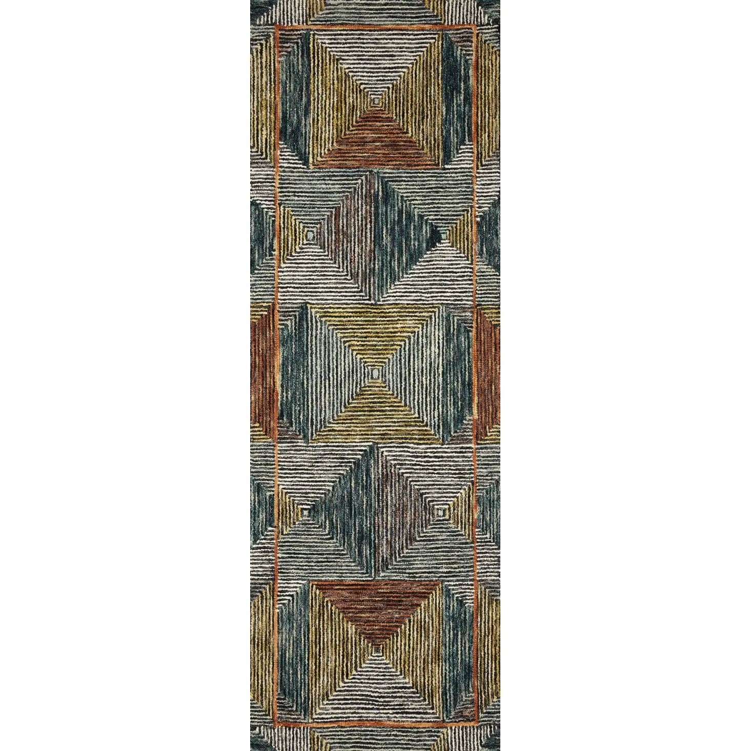 Alexander Home Kaleidoscope Geometric Hand-Hooked Wool Rug