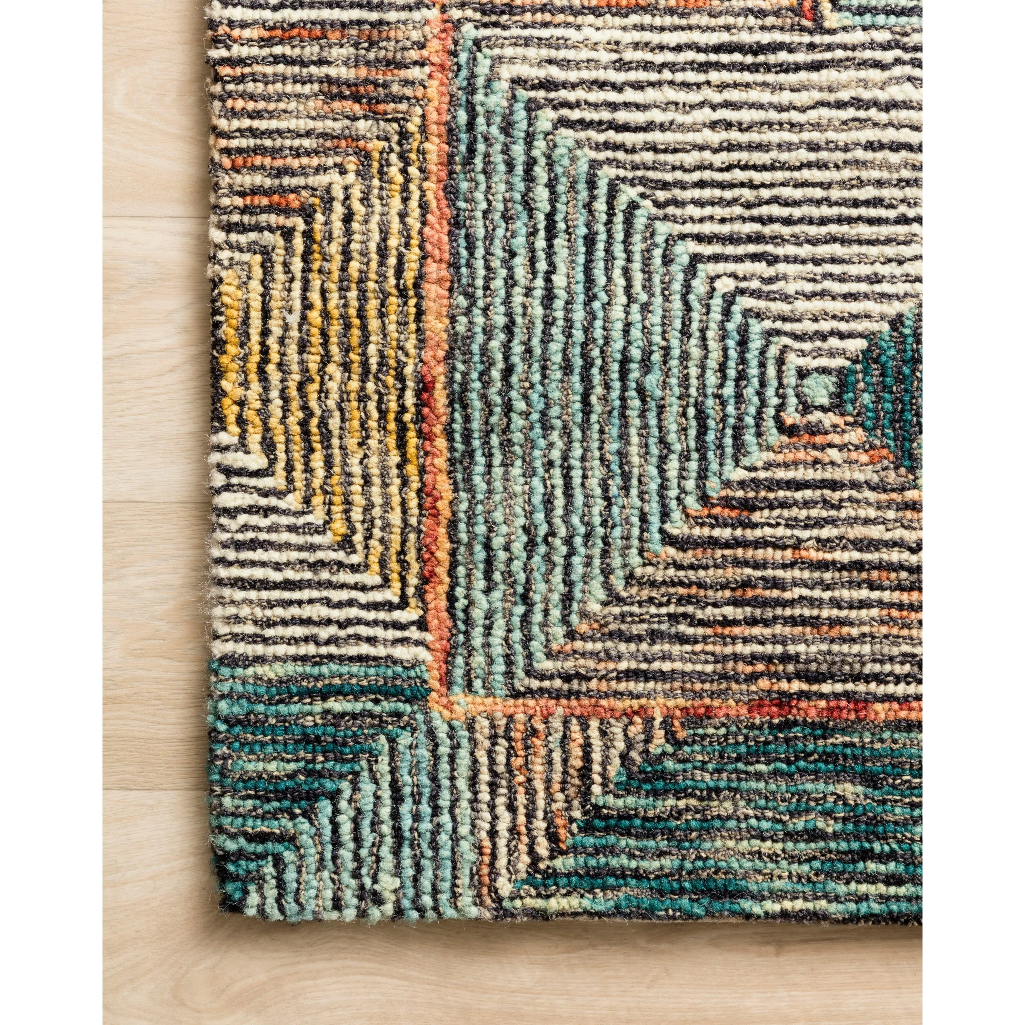 Alexander Home Kaleidoscope Geometric Hand-Hooked Wool Rug