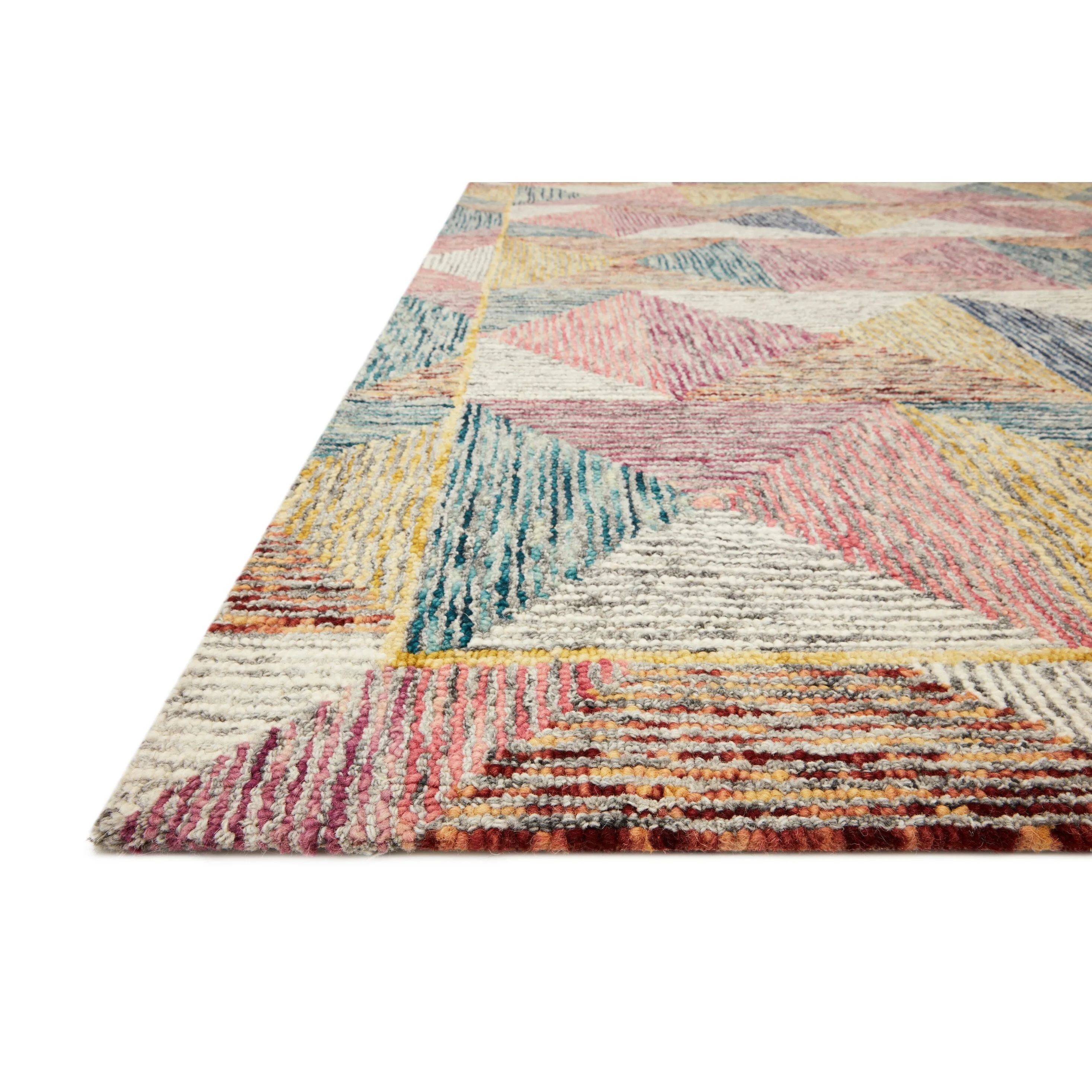 Alexander Home Kaleidoscope Geometric Hand-Hooked Wool Rug