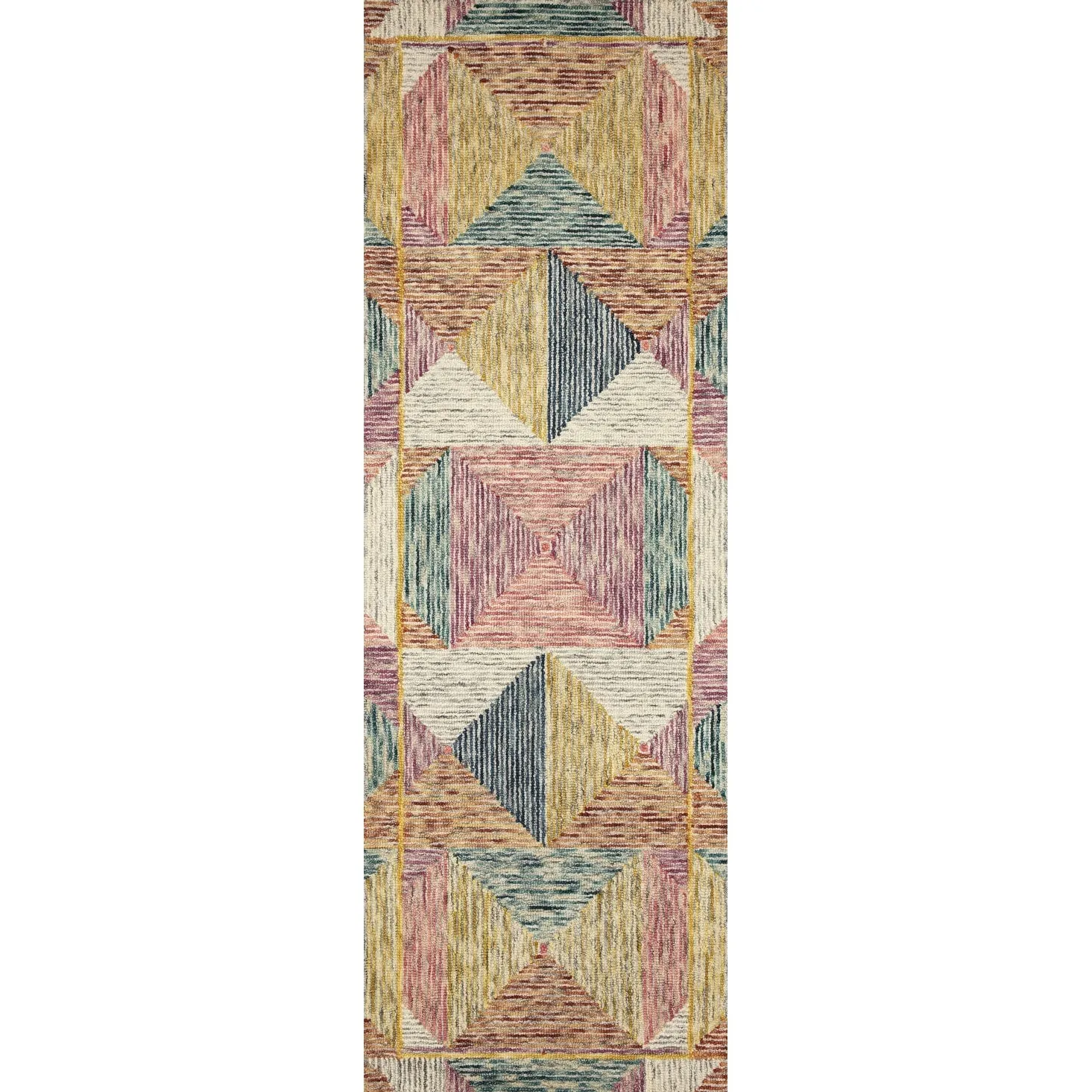Alexander Home Kaleidoscope Geometric Hand-Hooked Wool Rug