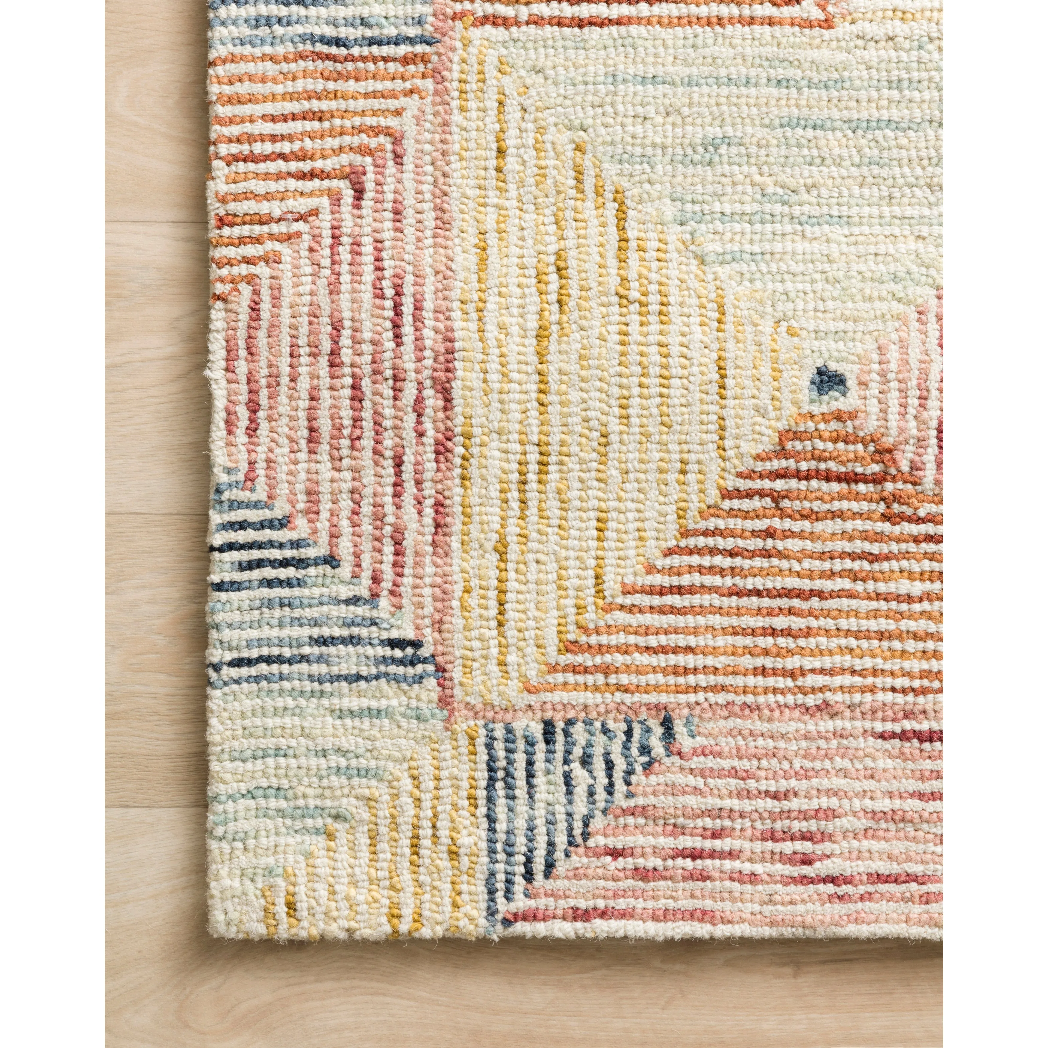 Alexander Home Kaleidoscope Geometric Hand-Hooked Wool Rug