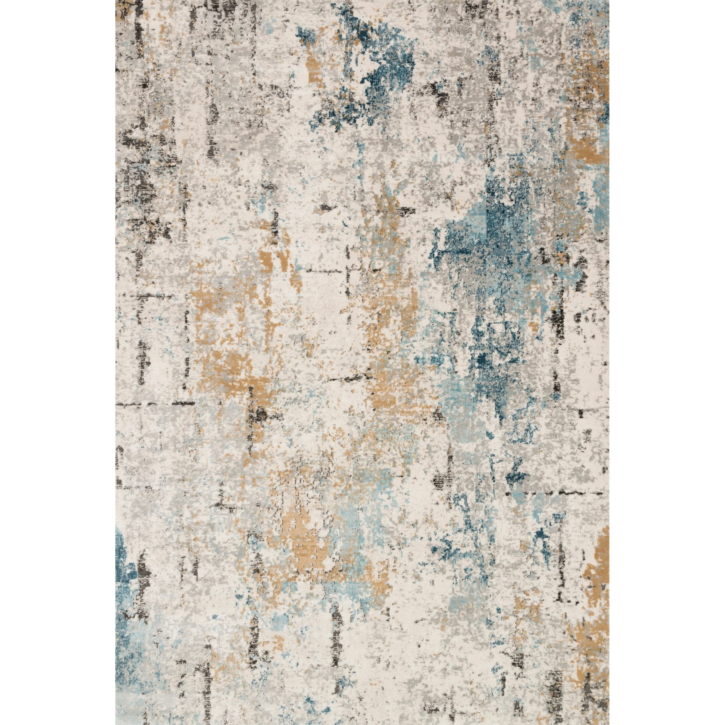 Alexander Home Keara Brushstroke Abstract Distressed Contemporary Rug