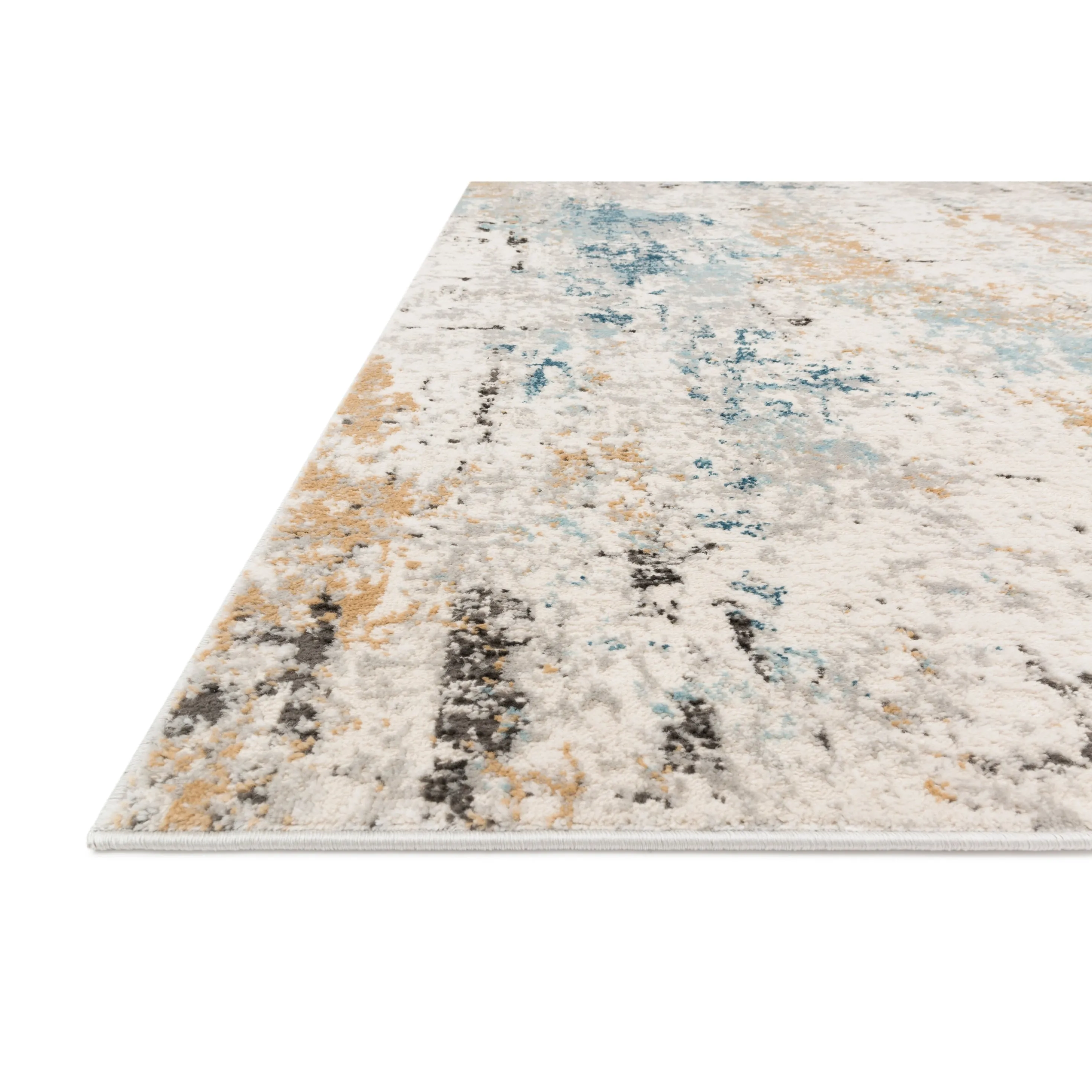 Alexander Home Keara Brushstroke Abstract Distressed Contemporary Rug