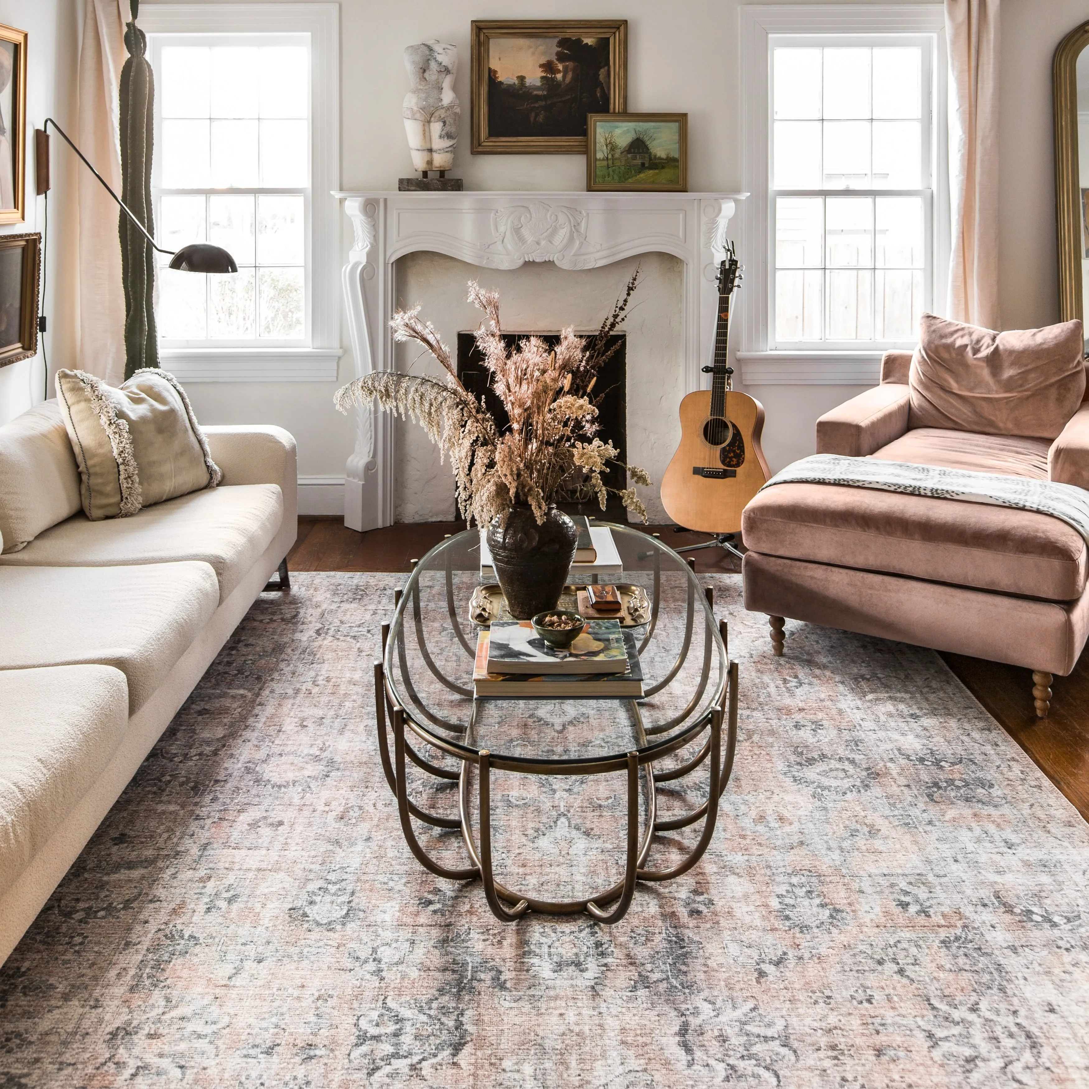 Alexander Home Leanne Distressed Oriental Printed Area Rug