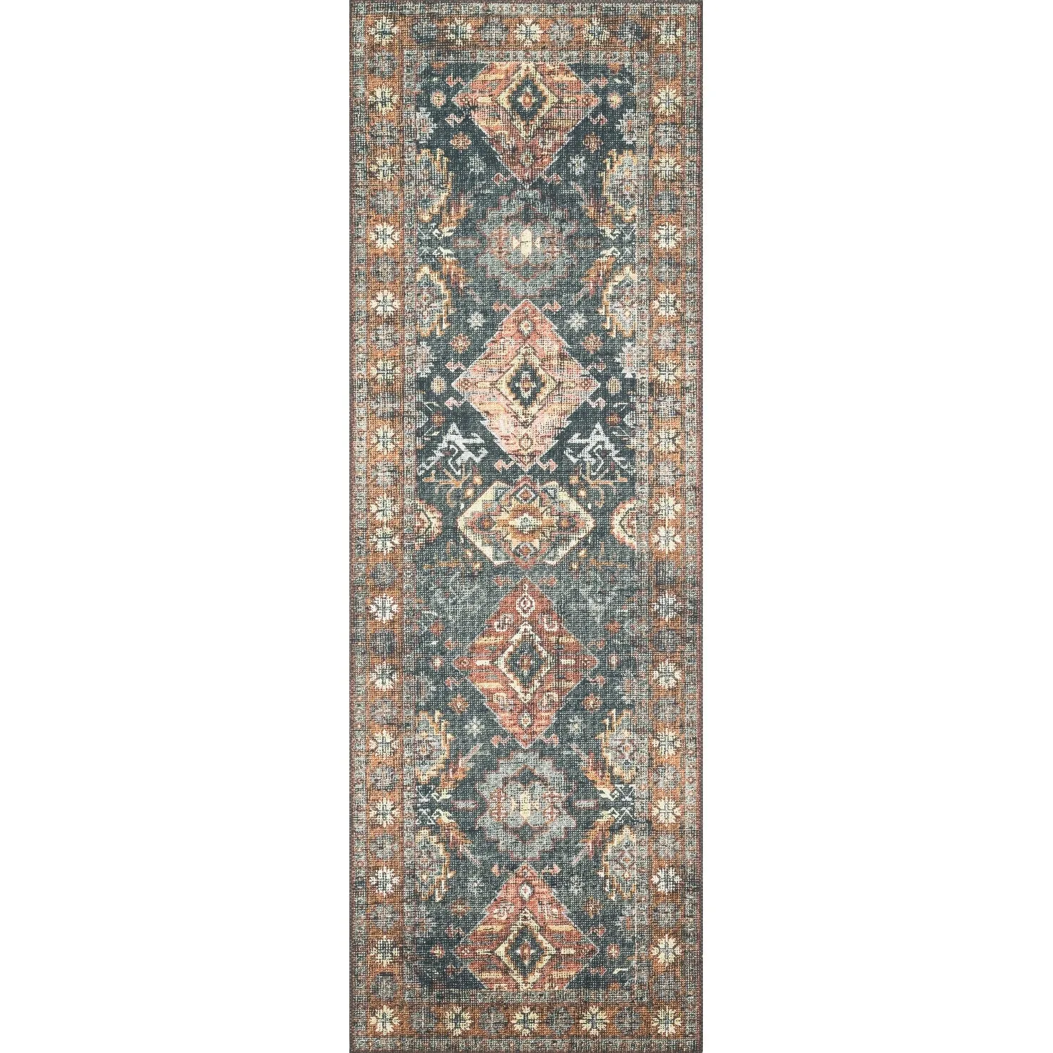 Alexander Home Leanne Traditional Distressed Printed Area Rug