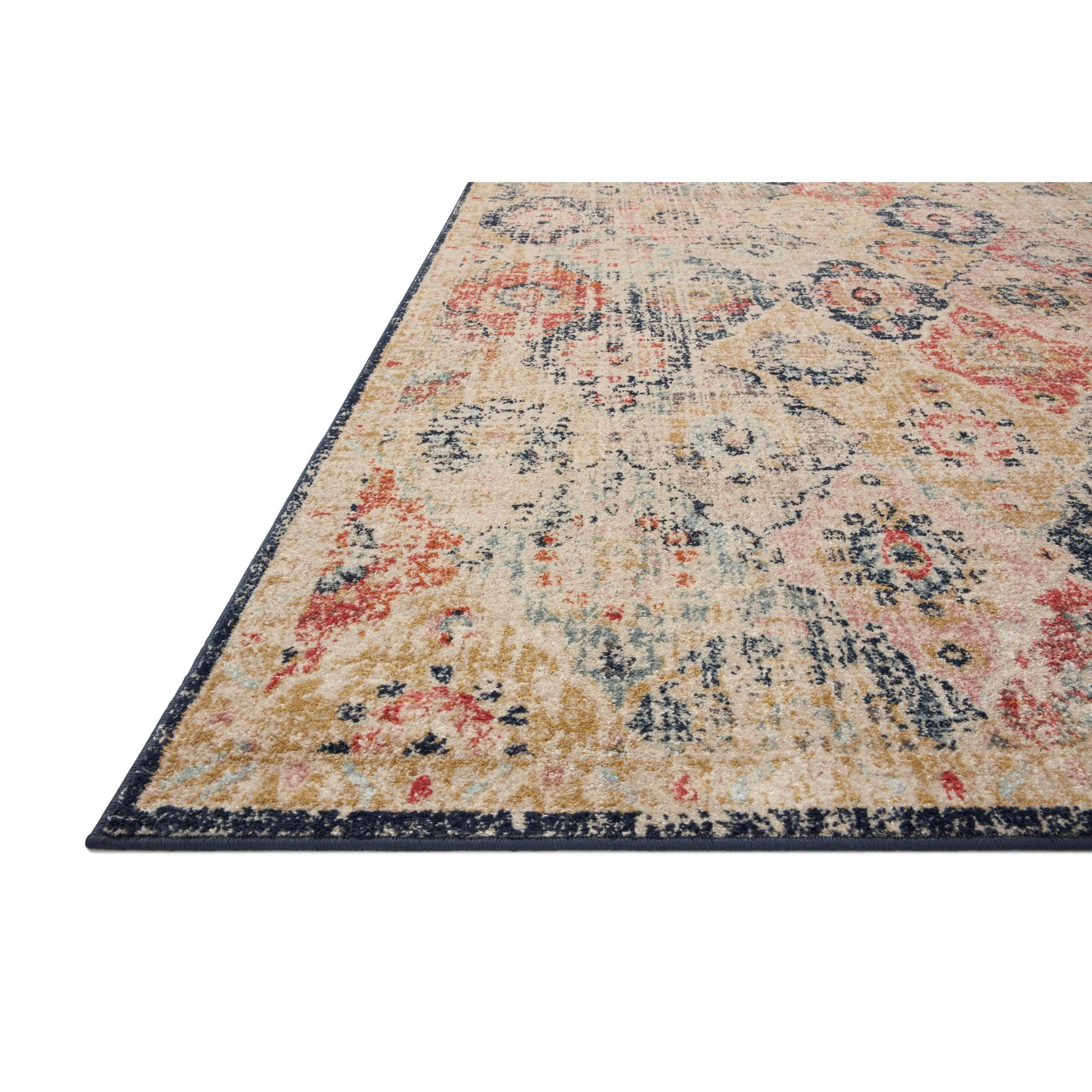Alexander Home Luxe Antiqued-Motif Distressed Area Rug