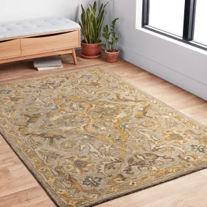 Alexander Home Madaline Medallion Star Hand-Hooked 100% Wool Rug