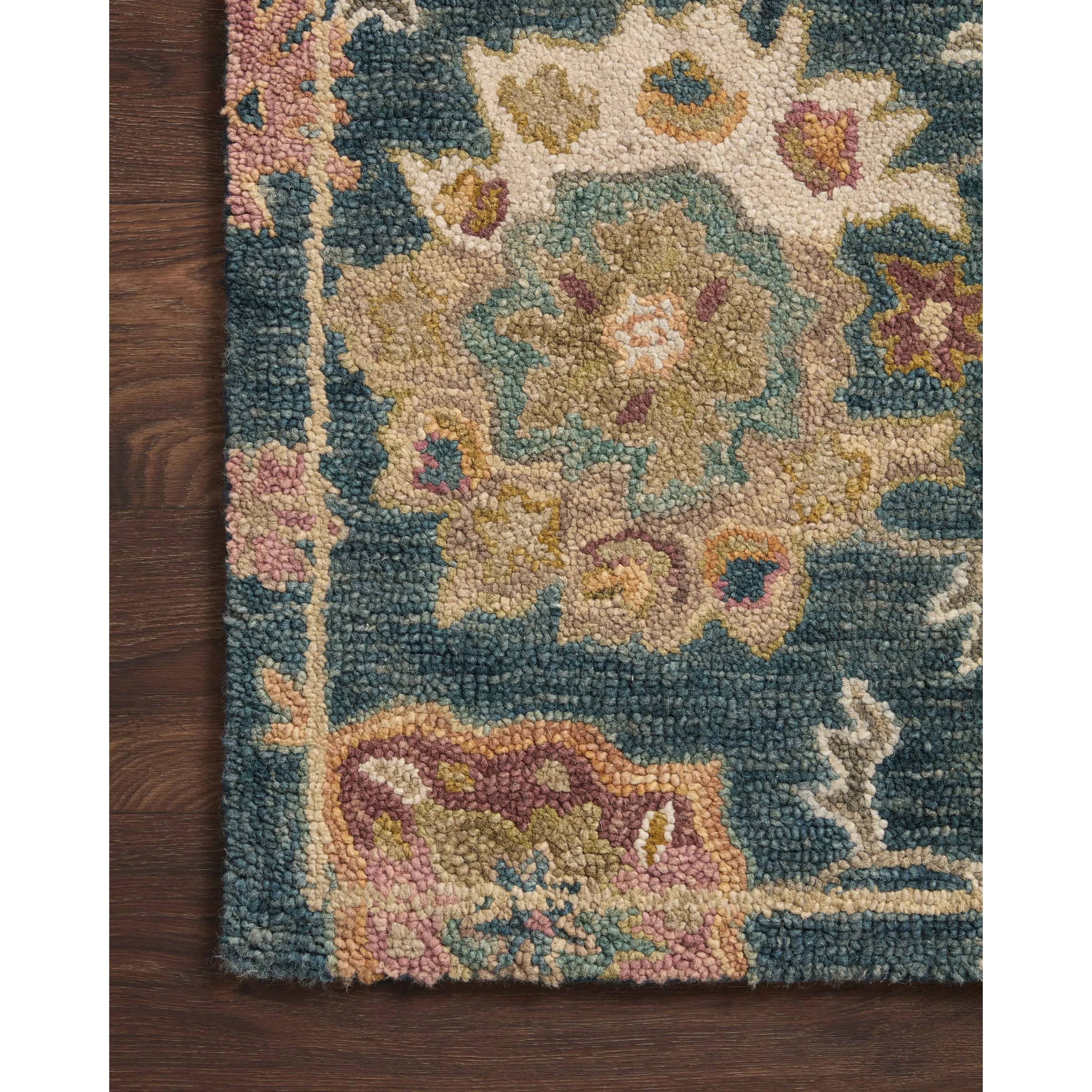 Alexander Home Megan Floral Hand-Hooked 100% Wool Area Rug