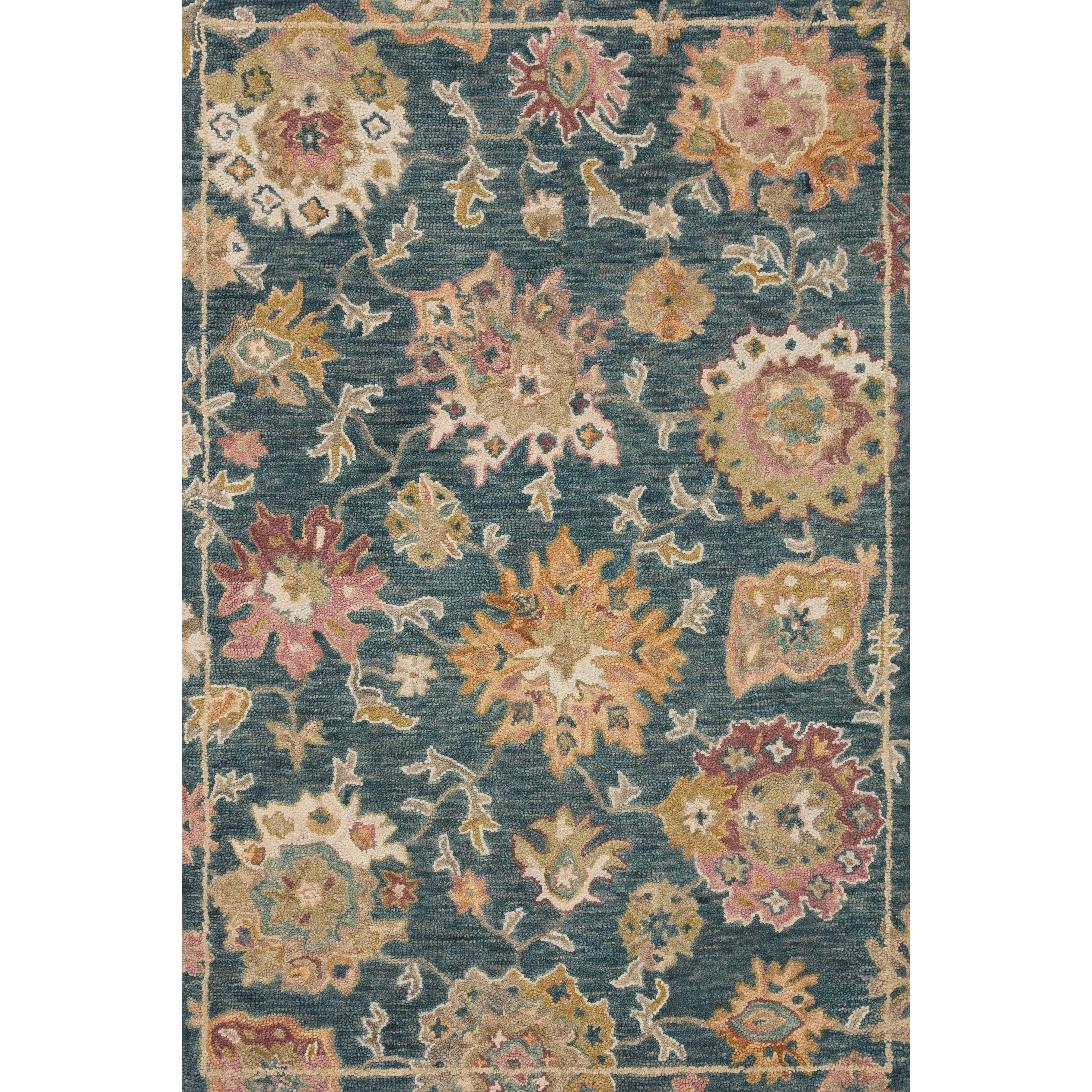 Alexander Home Megan Floral Hand-Hooked 100% Wool Area Rug