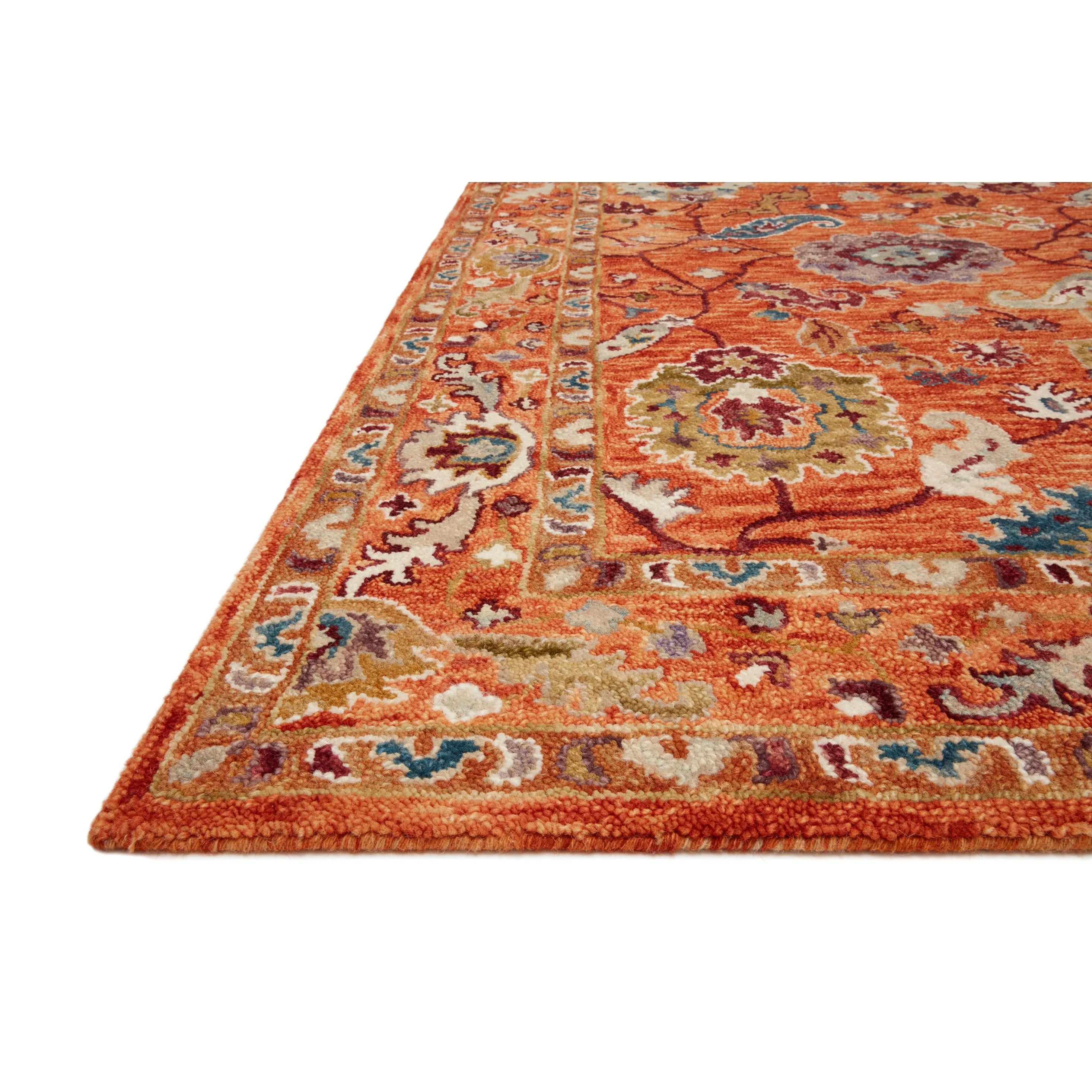 Alexander Home Megan Floral Hand-Hooked 100% Wool Area Rug