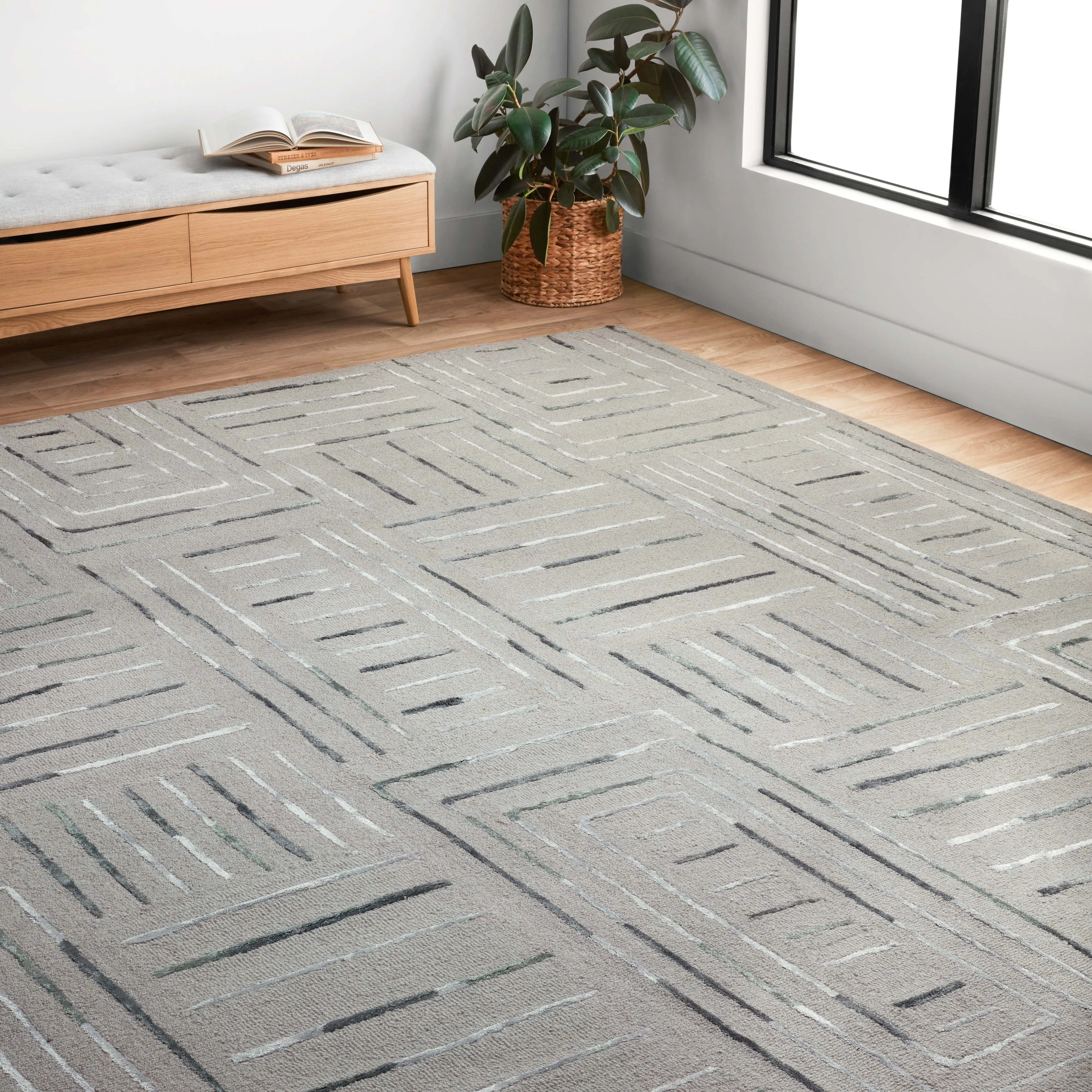 Alexander Home Reverie Geometric Contemporary Area Rug
