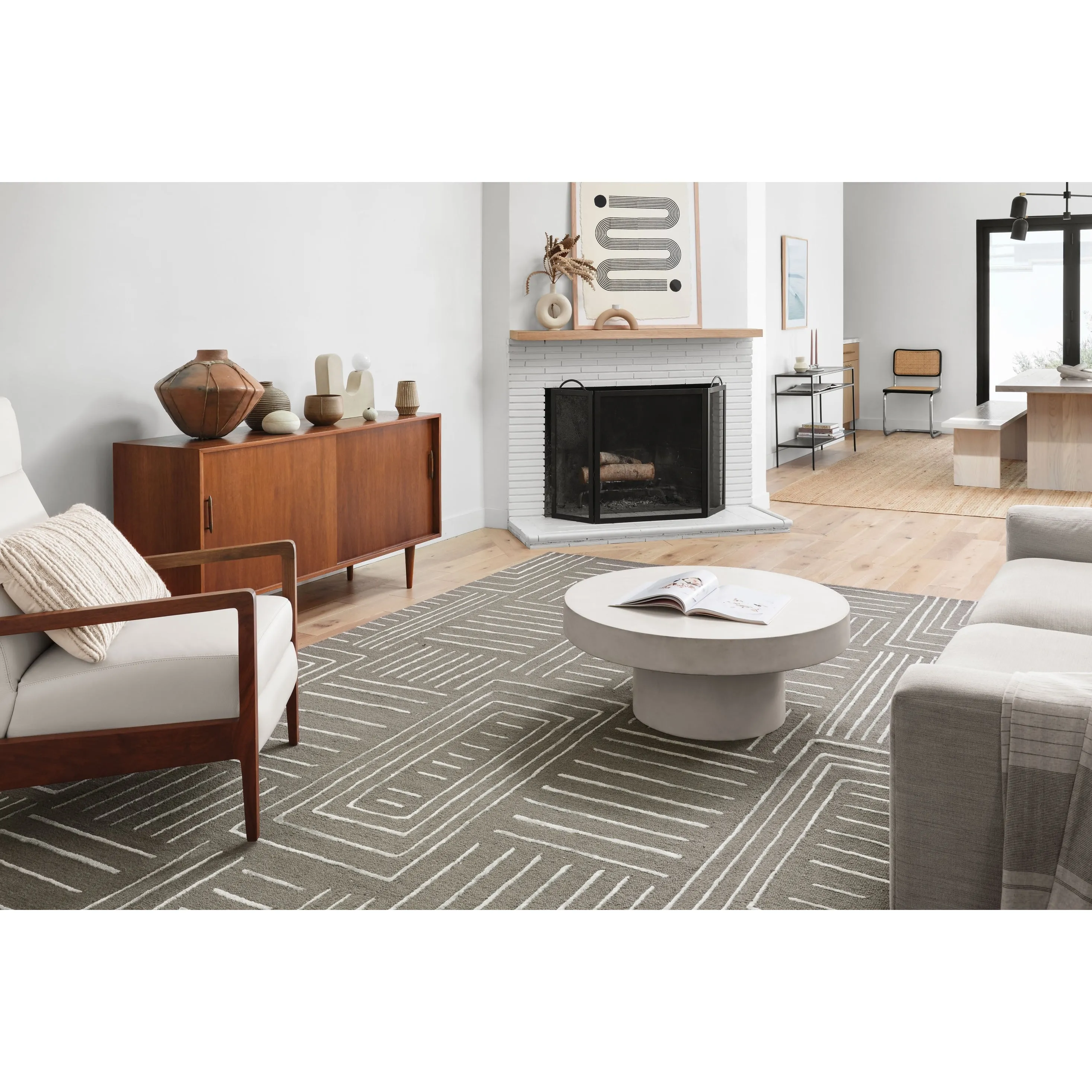 Alexander Home Reverie Geometric Contemporary Area Rug