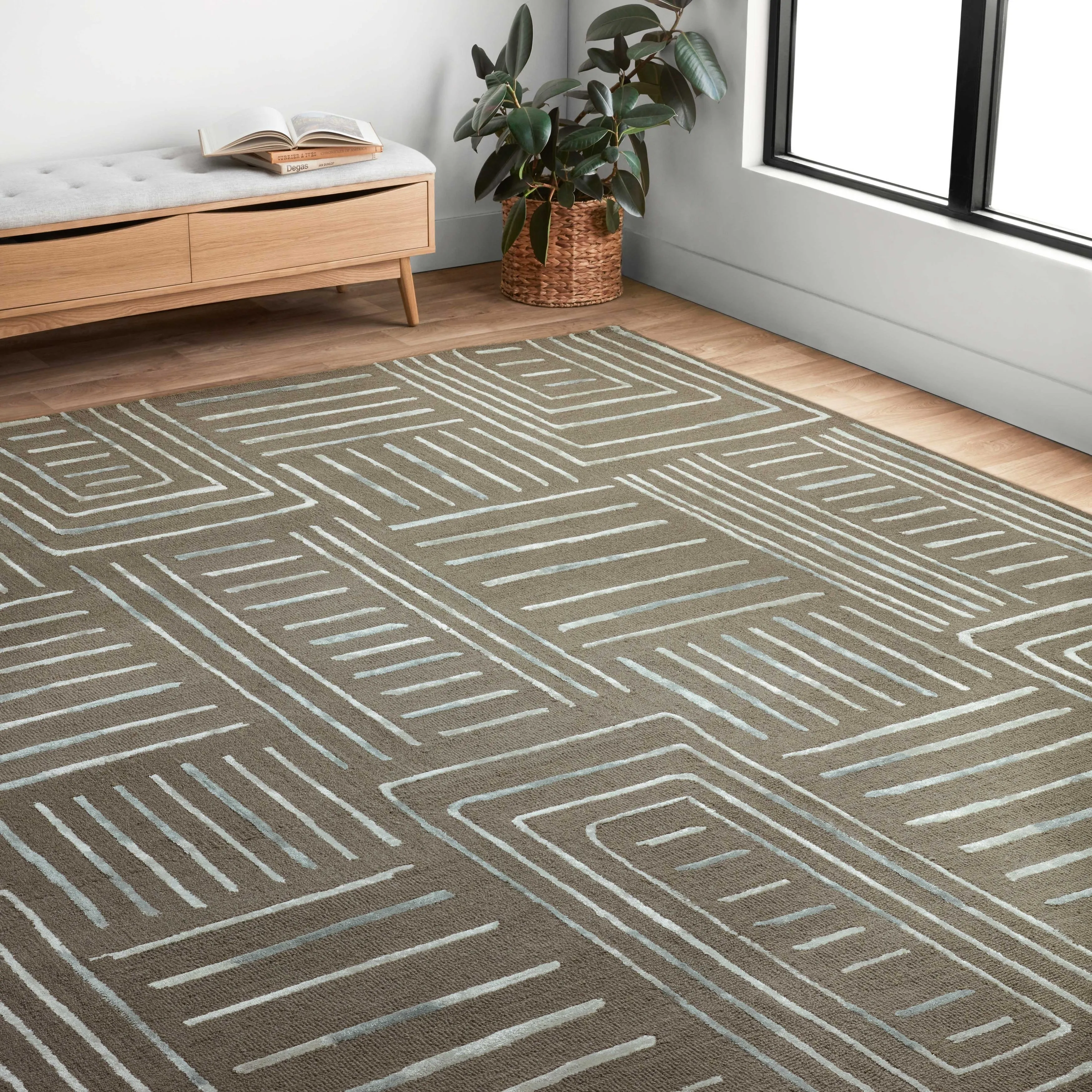 Alexander Home Reverie Geometric Contemporary Area Rug