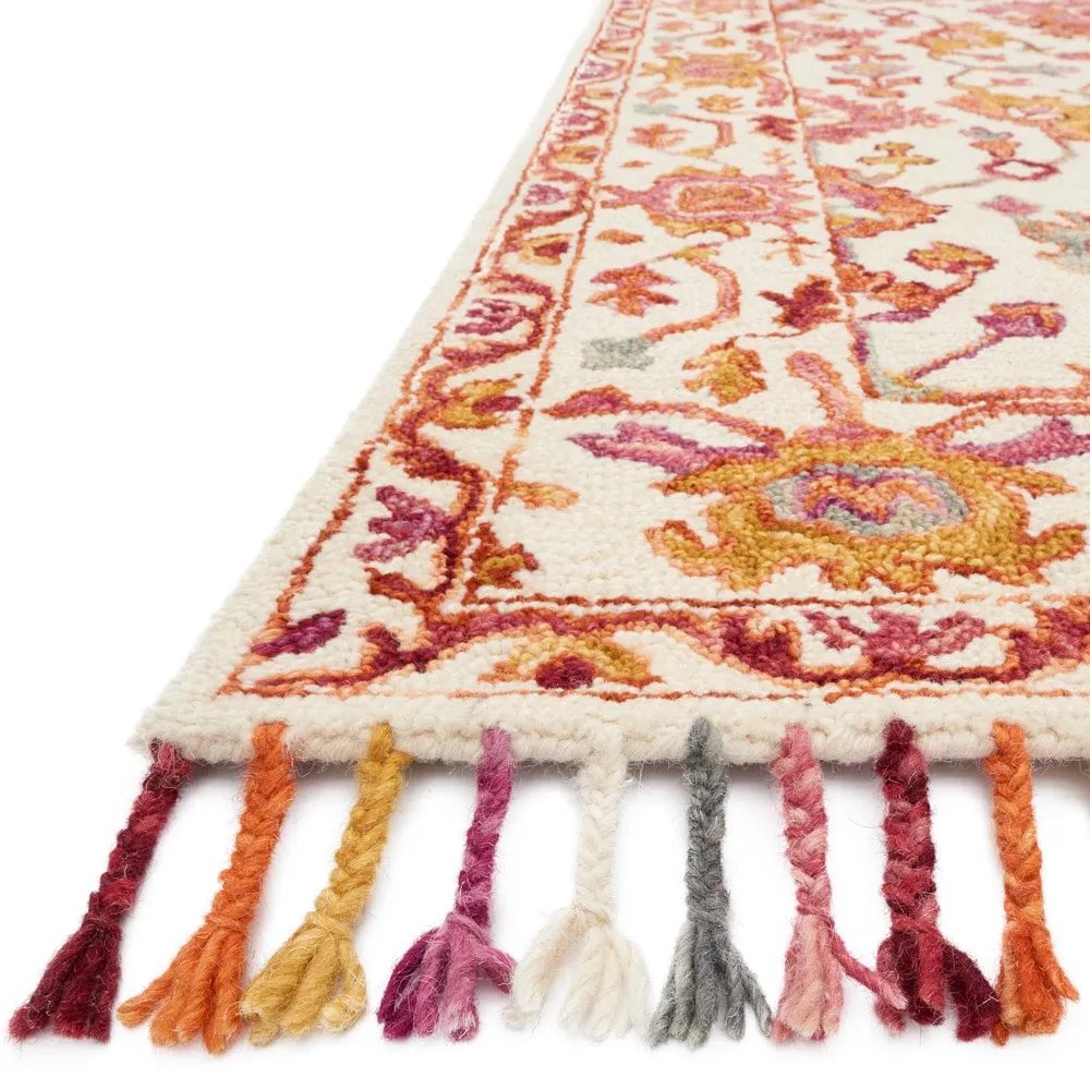 Alexander Home Sahara Botanical Berry Hand-Hooked Wool Area Rug