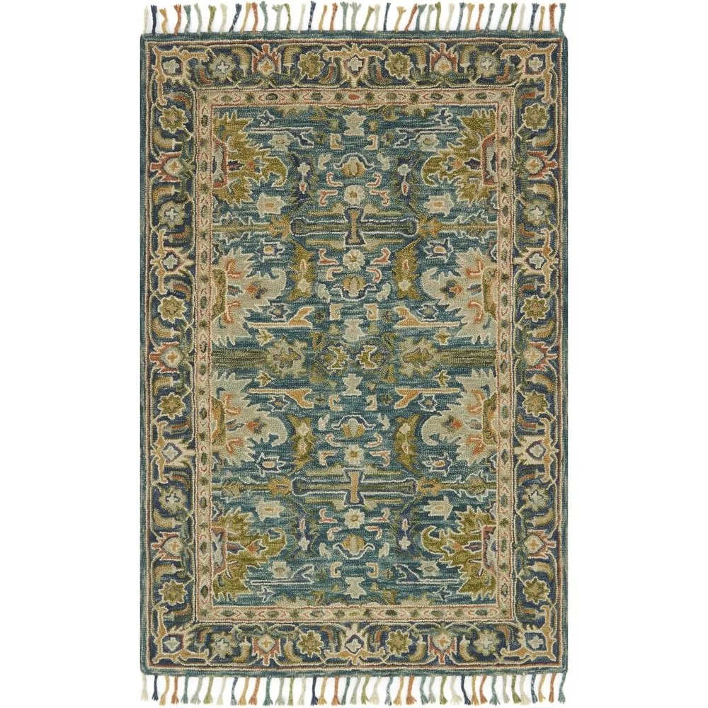 Alexander Home Sahara Ocean Boho Hand-Hooked Area Rug