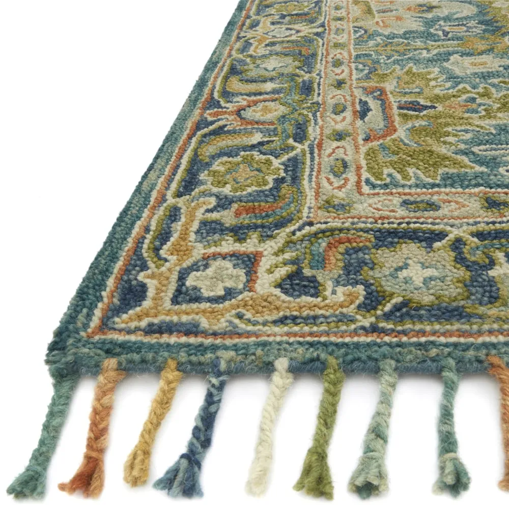 Alexander Home Sahara Ocean Boho Hand-Hooked Area Rug