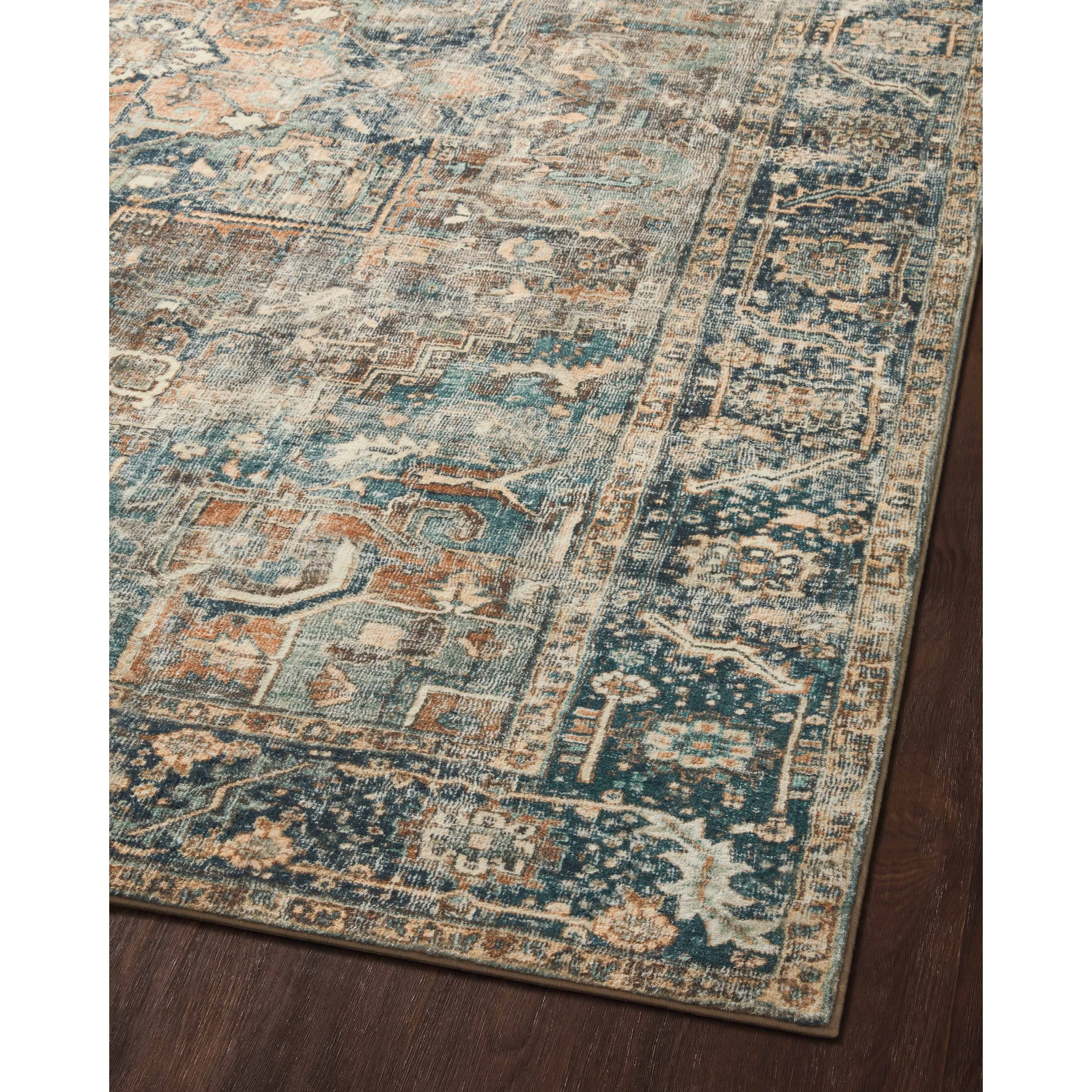 Alexander Home Sara Boho Terracotta Medallion Ultra Plush Area Rug