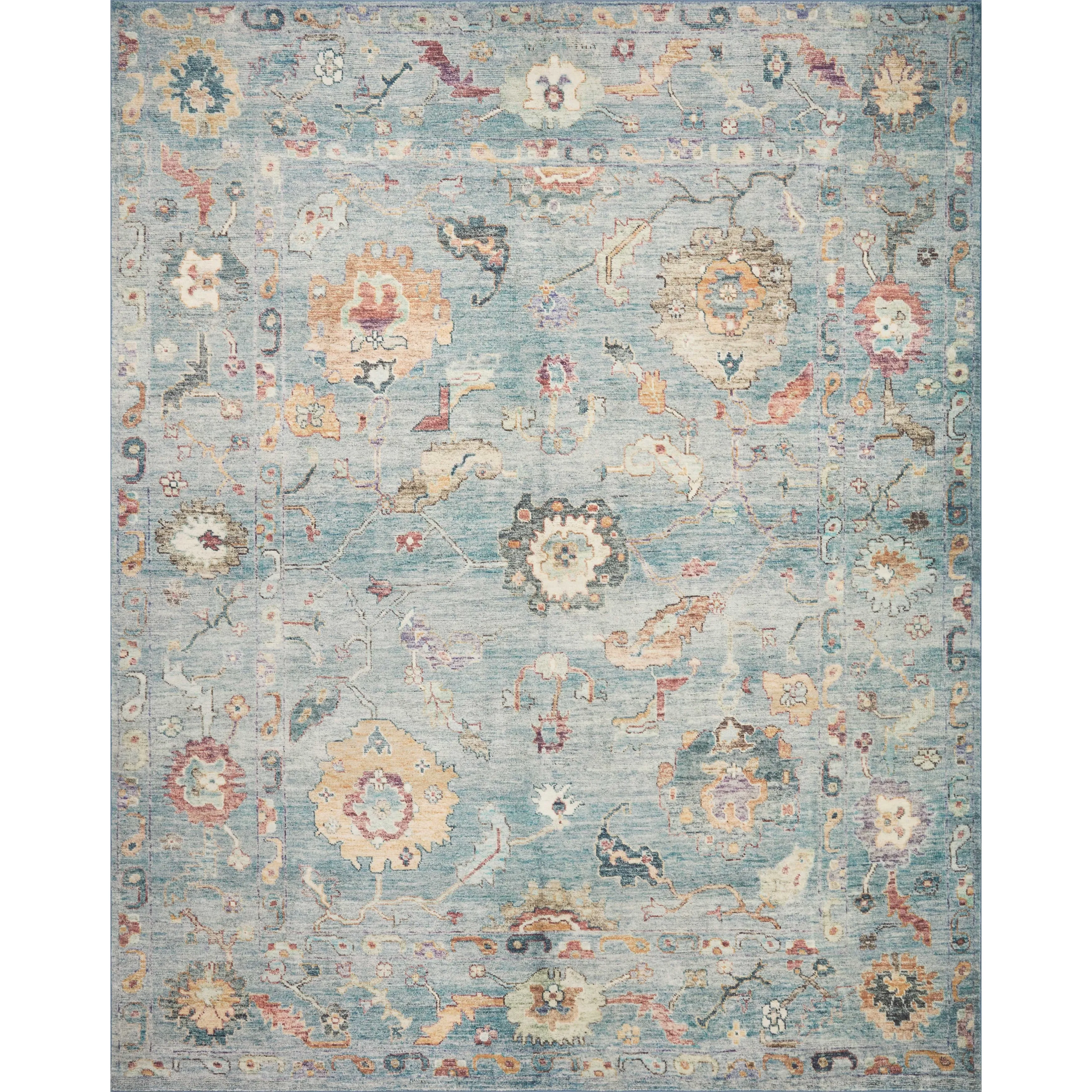 Alexander Home Sara Ultra Plush Shabby Chic Botanical Area Rug