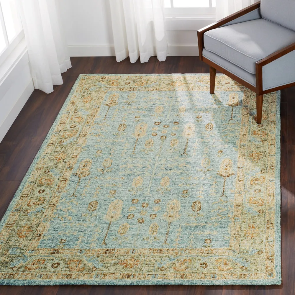 Alexander Home Shabby-Chic Distressed Hand-hooked 100% Wool Rug