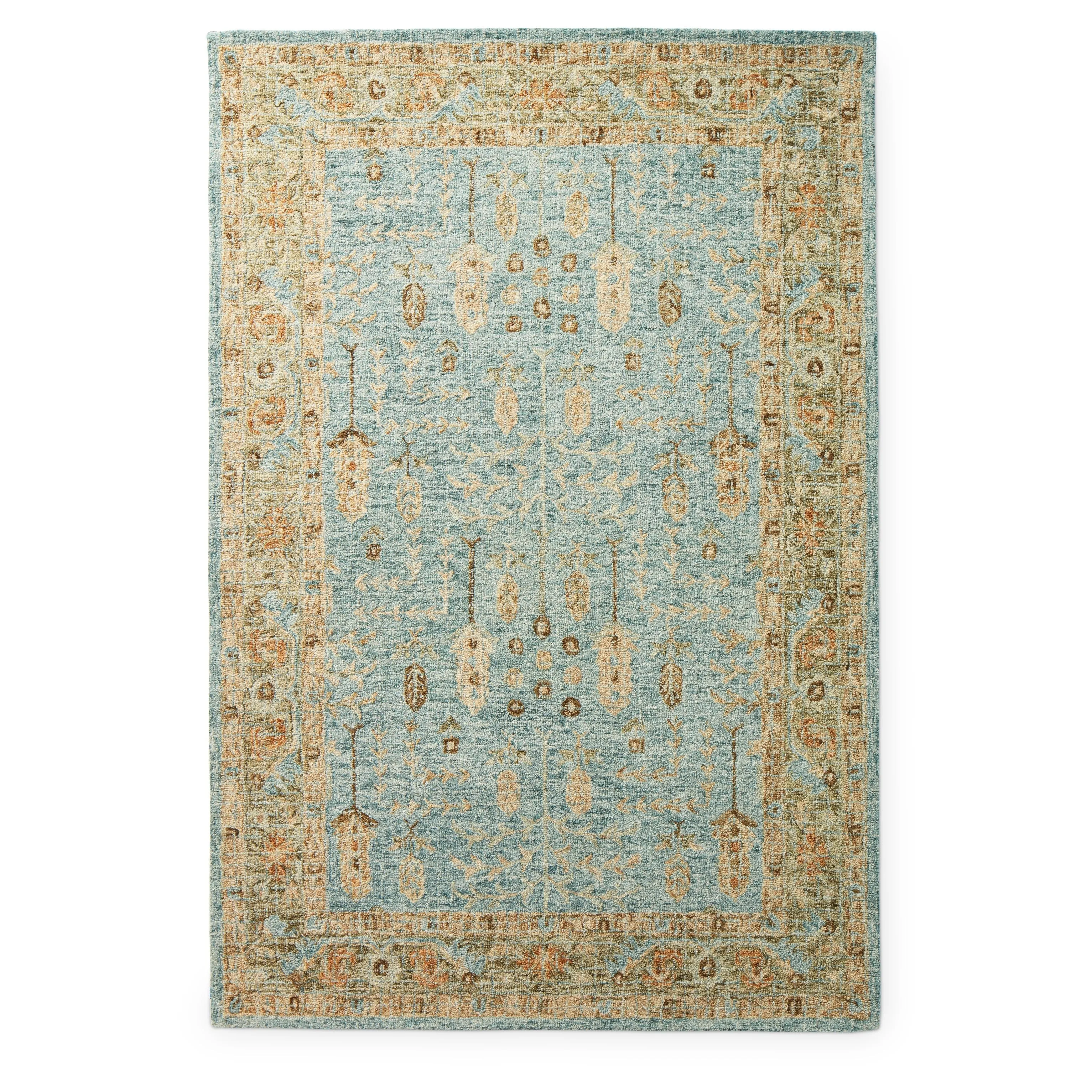 Alexander Home Shabby-Chic Distressed Hand-hooked 100% Wool Rug