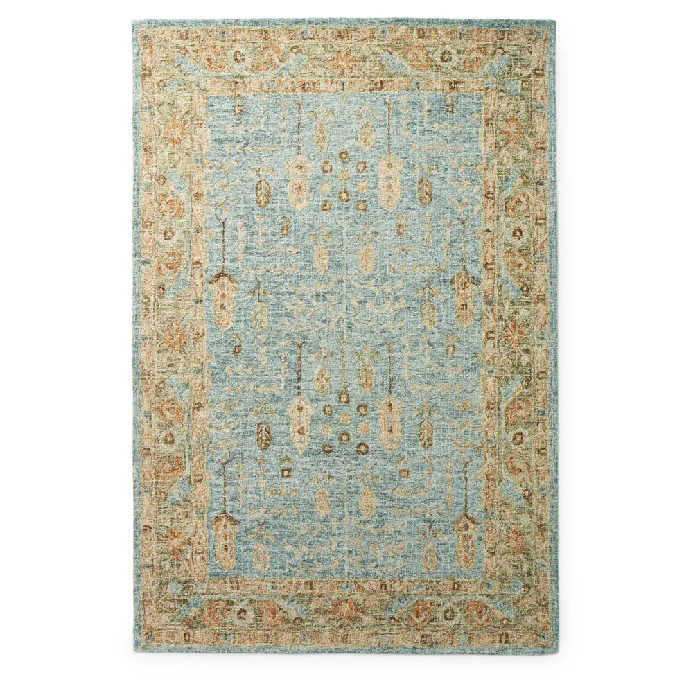 Alexander Home Shabby-Chic Distressed Hand-hooked 100% Wool Rug